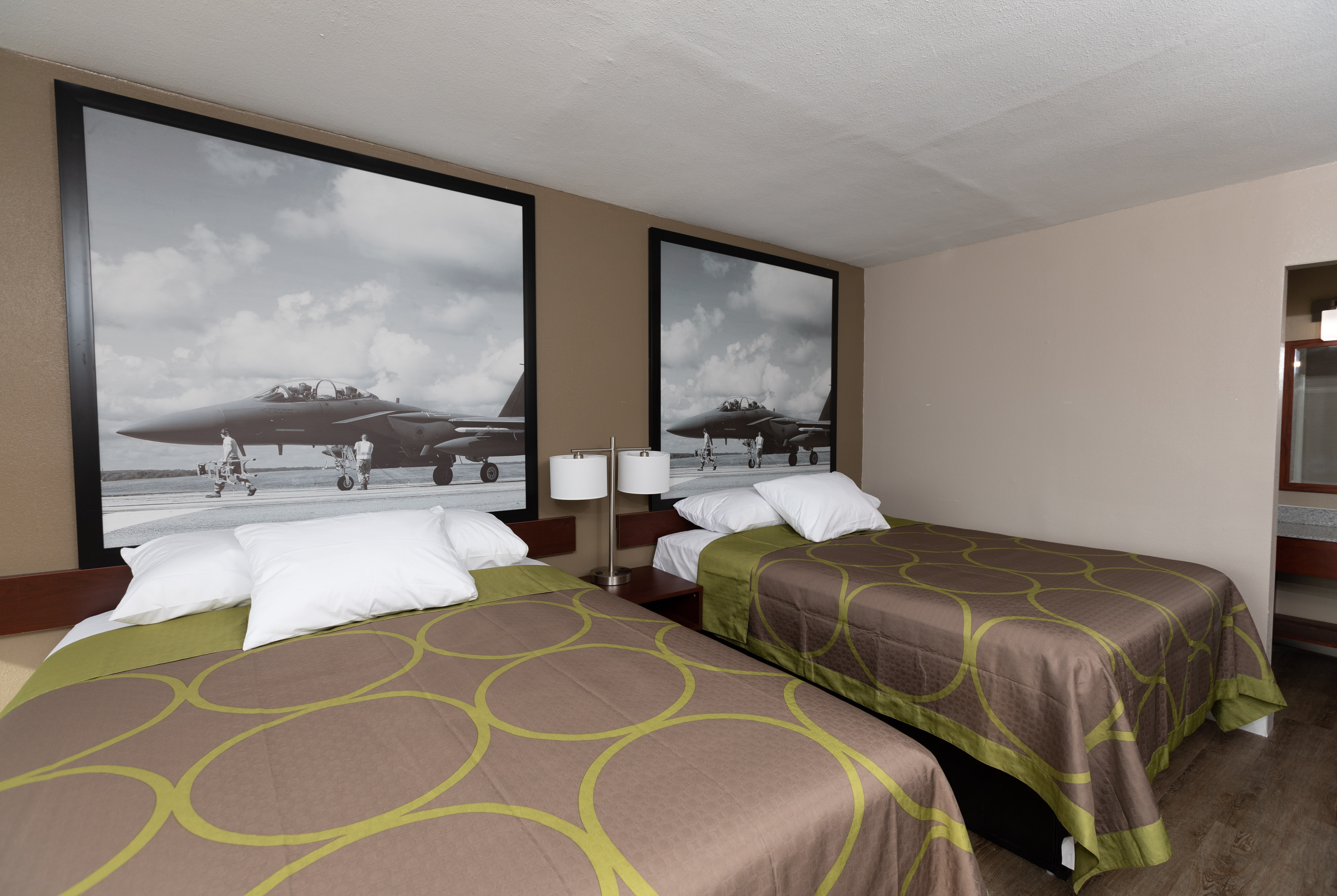 Guest room at the Super 8 by Wyndham Goldsboro in Goldsboro, North Carolina