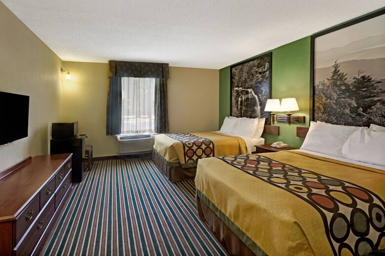 Guest room at the Super 8 Kings Mountain in Kings Mountain, North Carolina