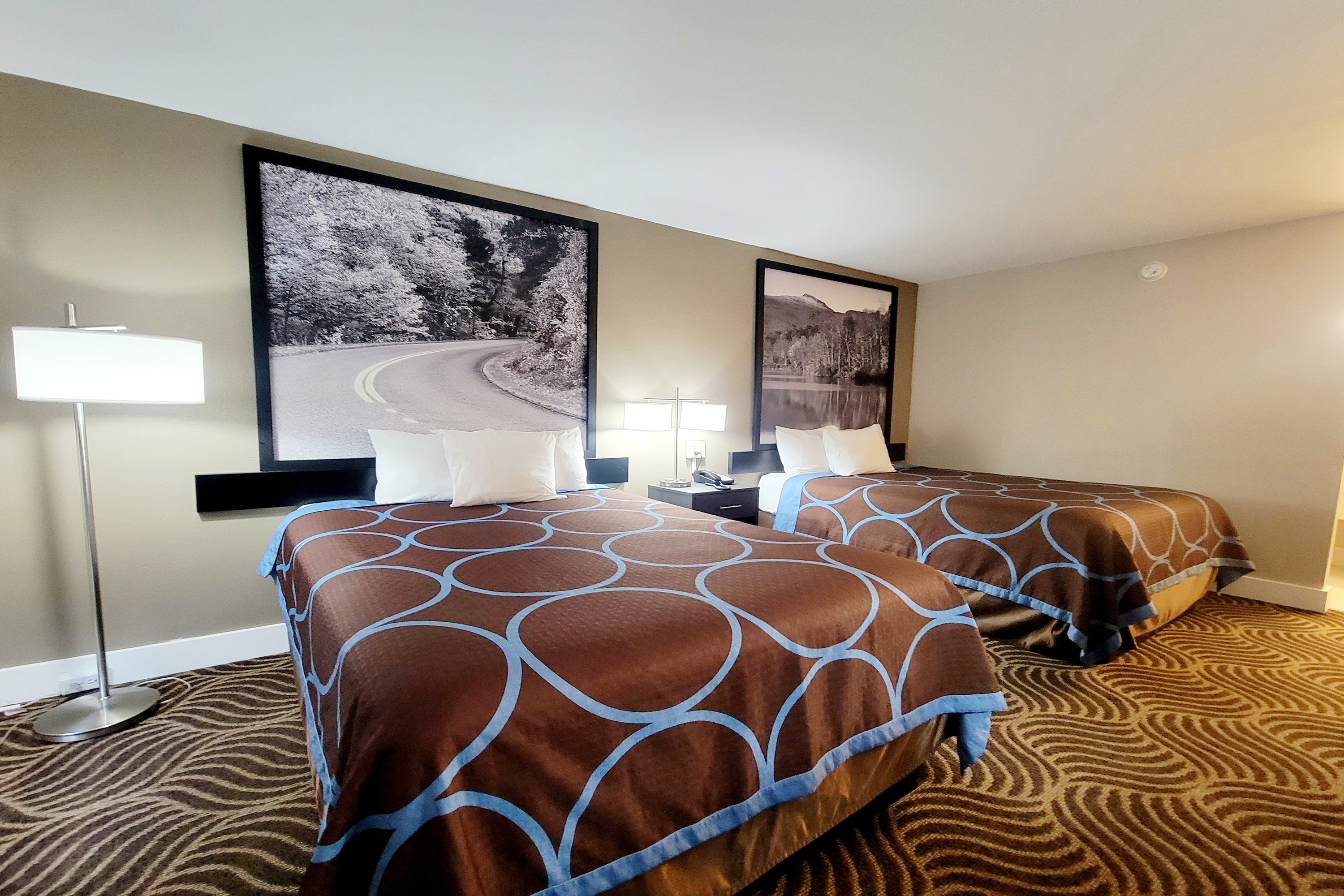 Guest room at the Super 8 by Wyndham Marion NC in Marion, North Carolina