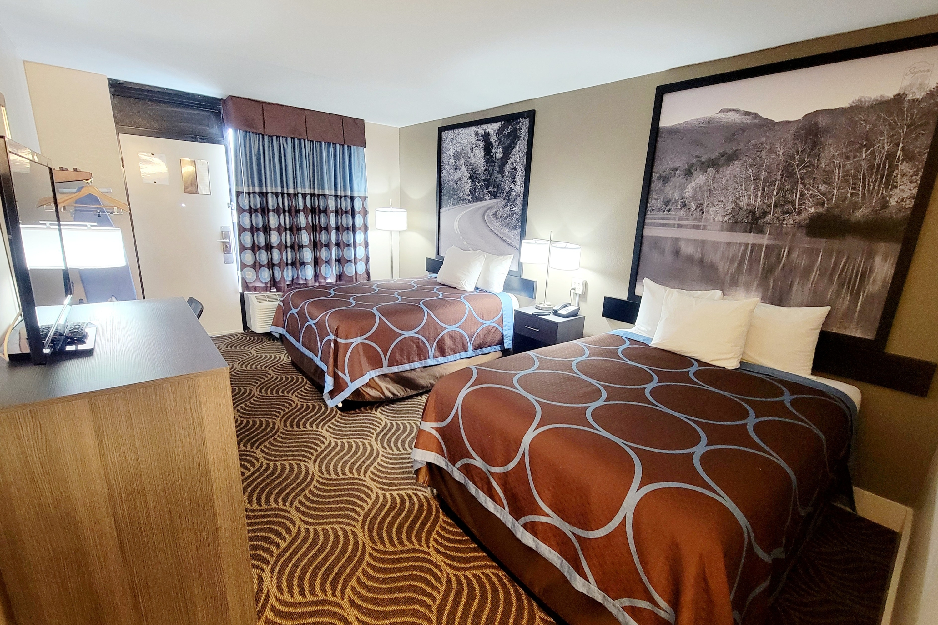 Guest room at the Super 8 by Wyndham Marion NC in Marion, North Carolina