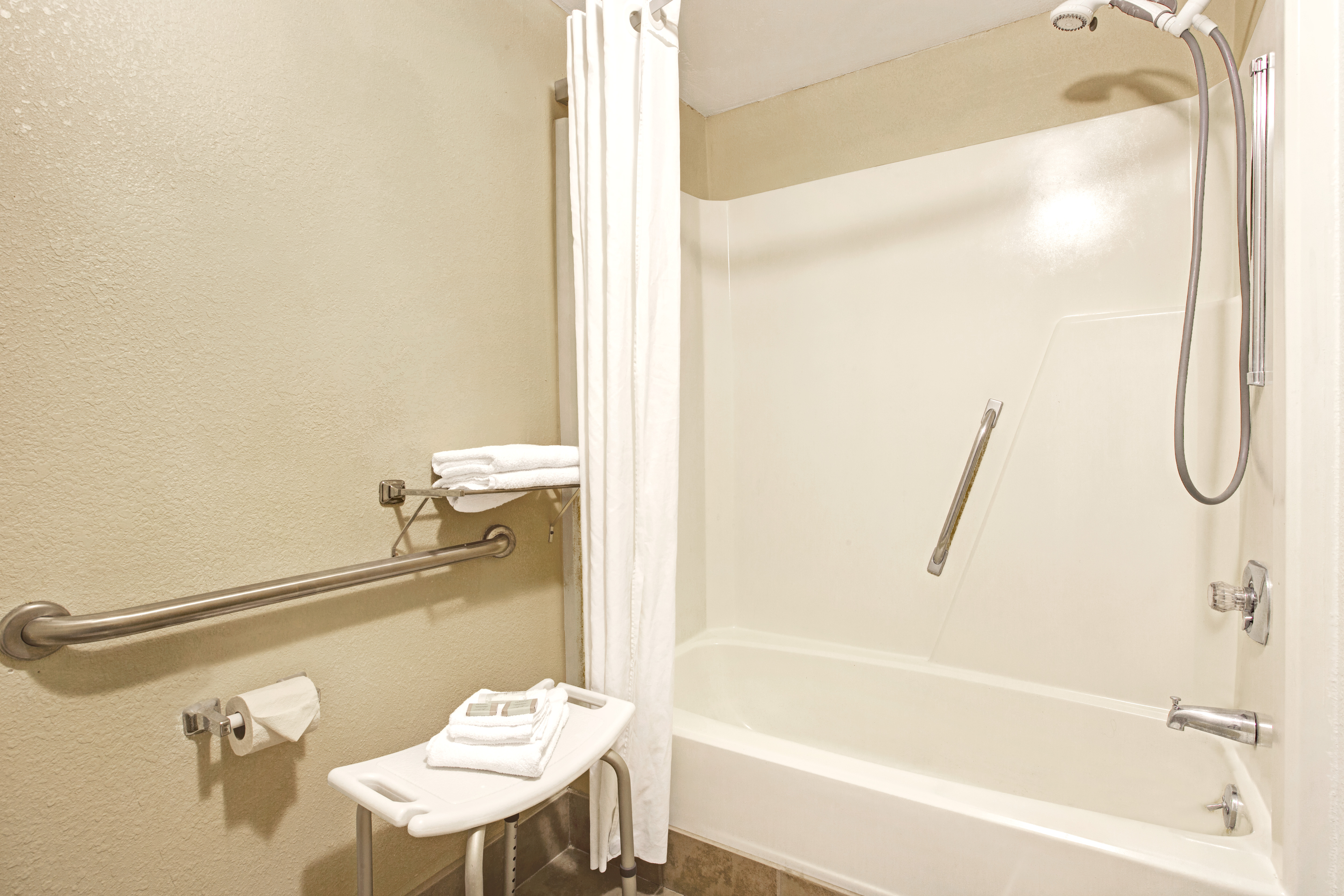 Guest room at the Super 8 by Wyndham Shelby in Shelby, North Carolina