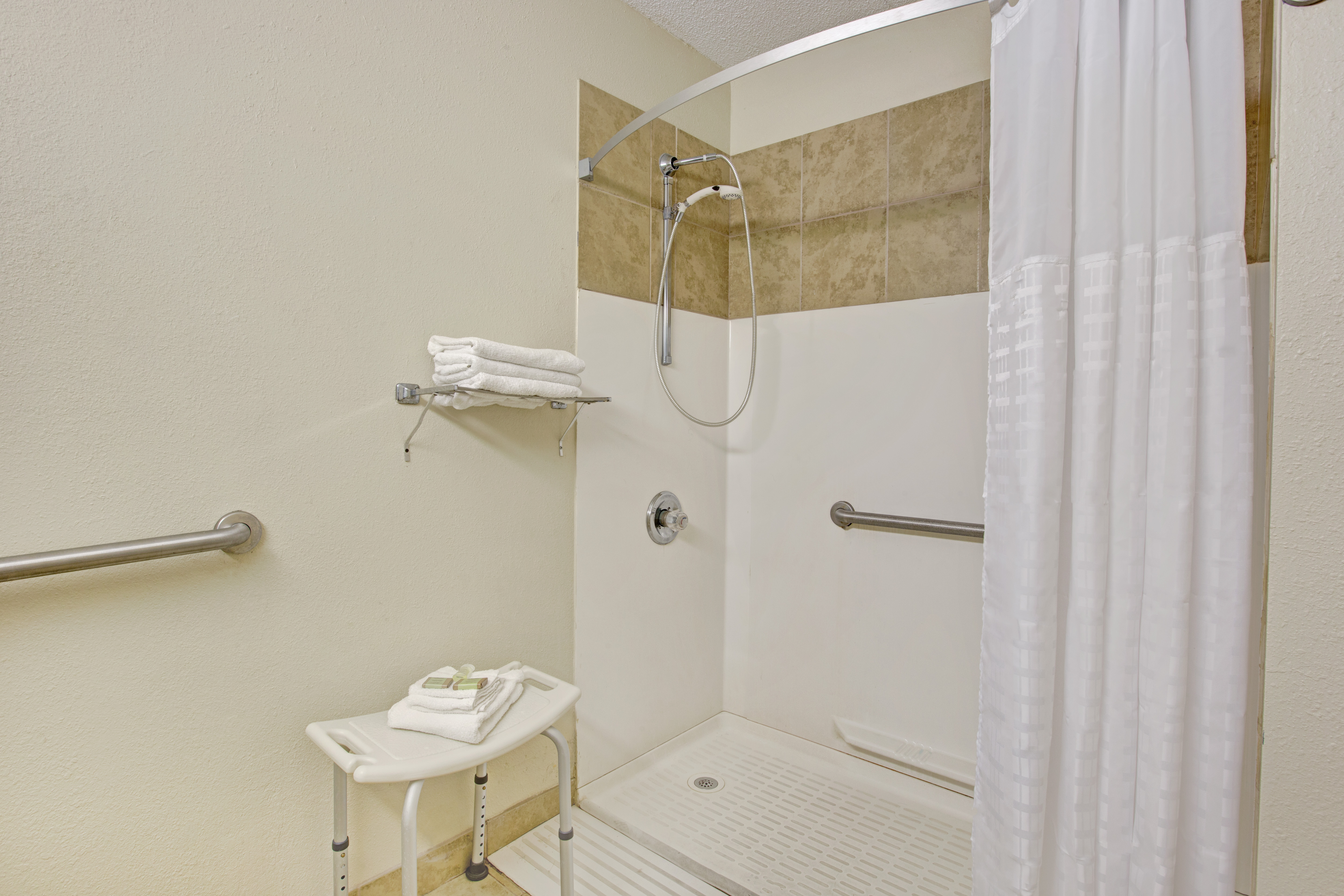 Guest room at the Super 8 by Wyndham Shelby in Shelby, North Carolina