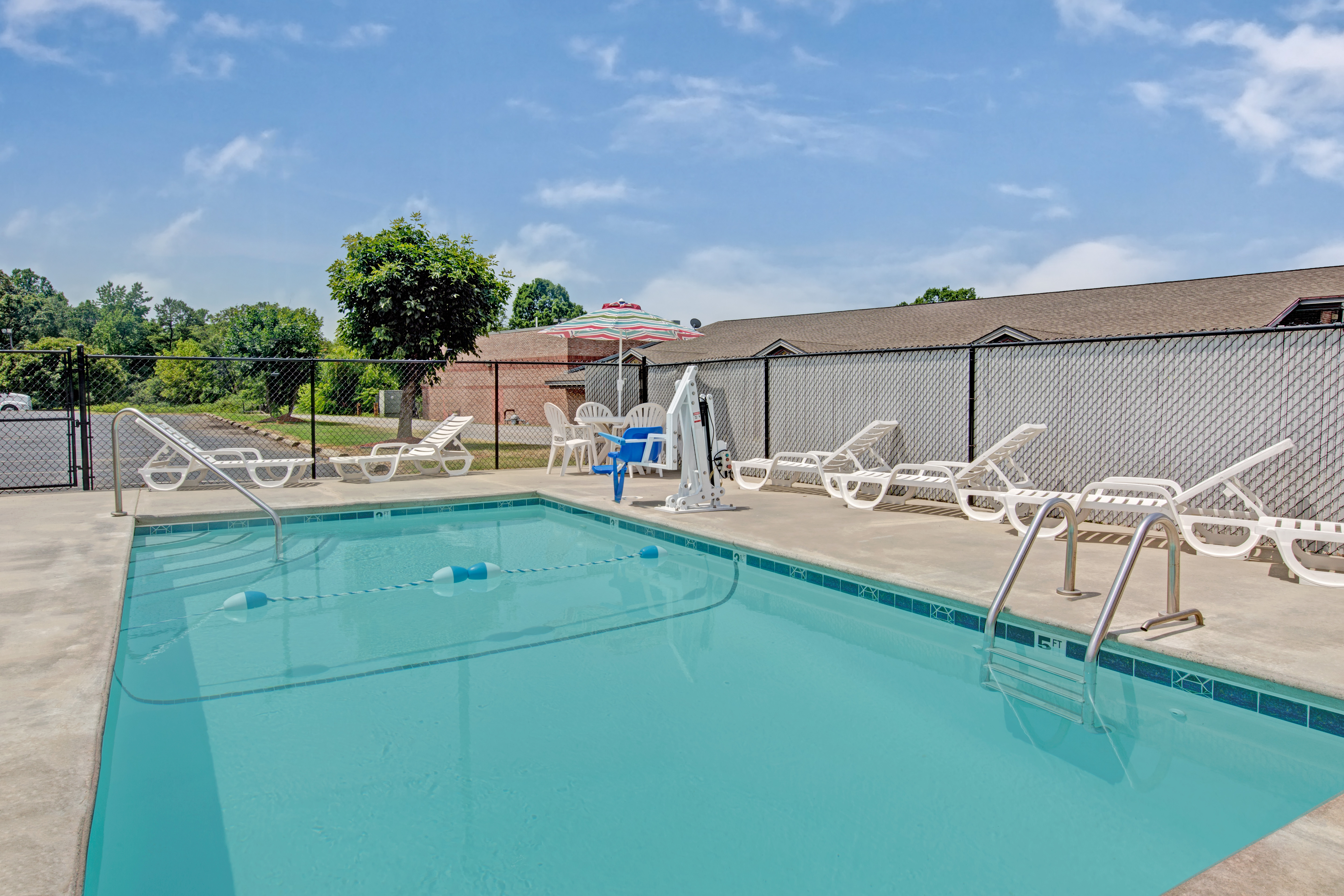 Pool at the Super 8 by Wyndham Shelby in Shelby, North Carolina