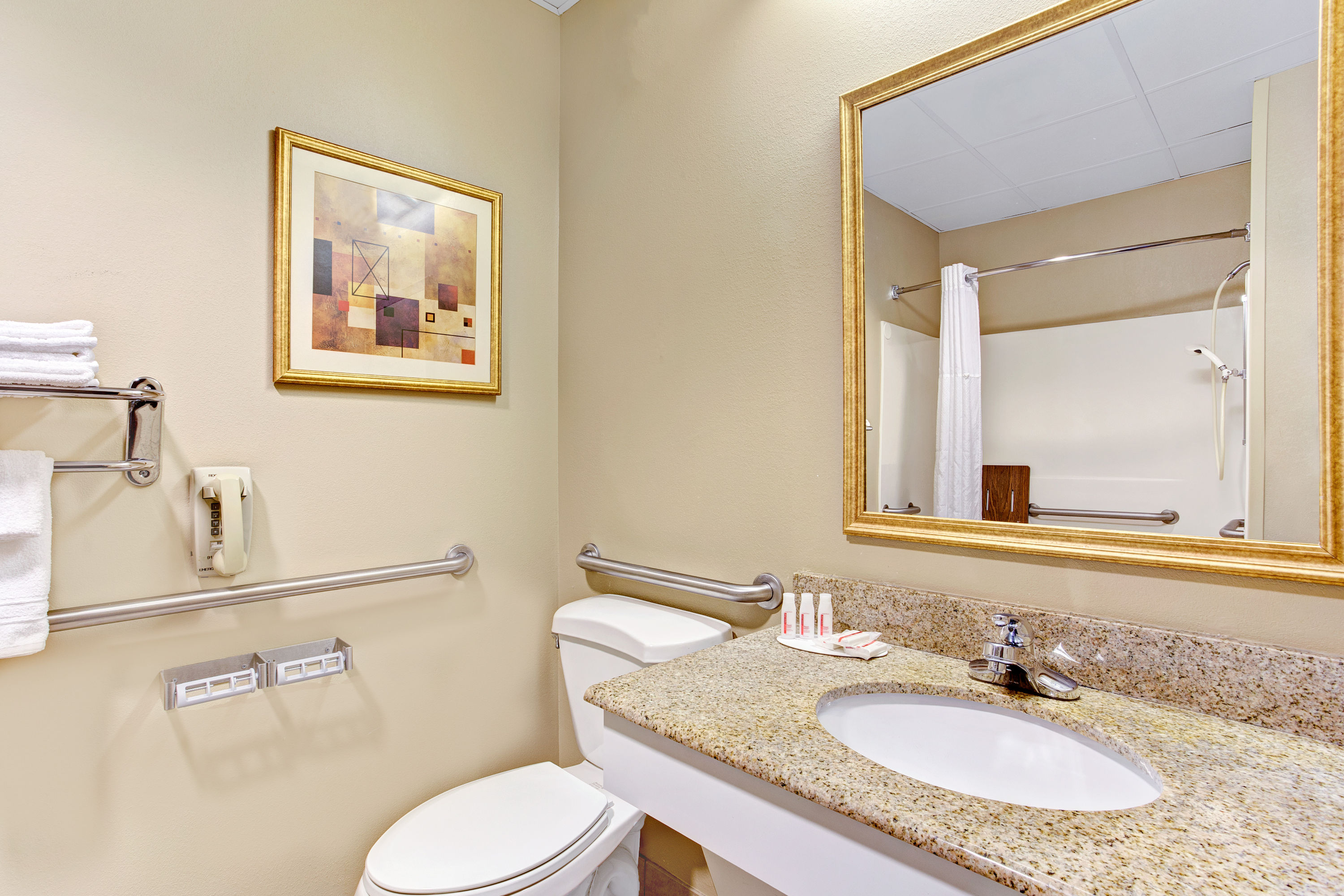 Guest room at the Super 8 by Wyndham Smithfield/Selma in Smithfield, North Carolina