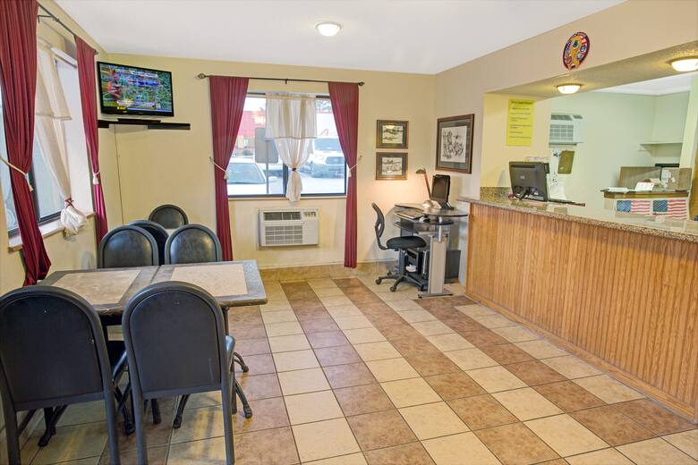 Super 8 Spring Lake/ Fort Bragg hotel lobby in Spring Lake, North Carolina