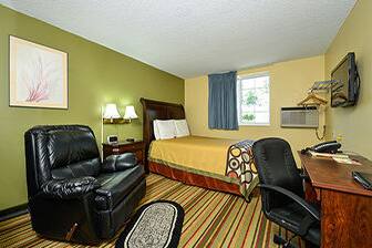 Guest room at the Super 8 Minot in Minot, North Dakota