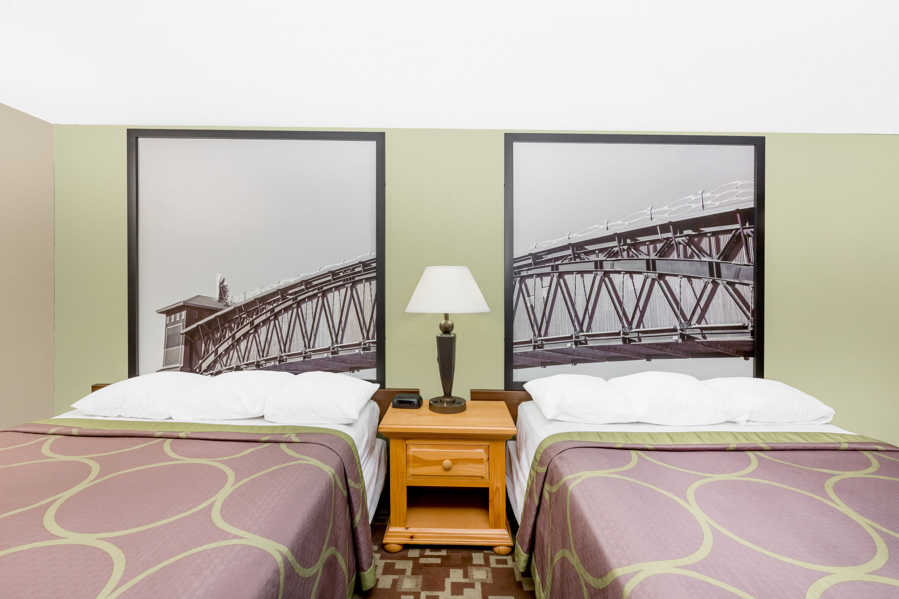 Guest room at the Super 8 by Wyndham Kearney in Kearney, Nebraska