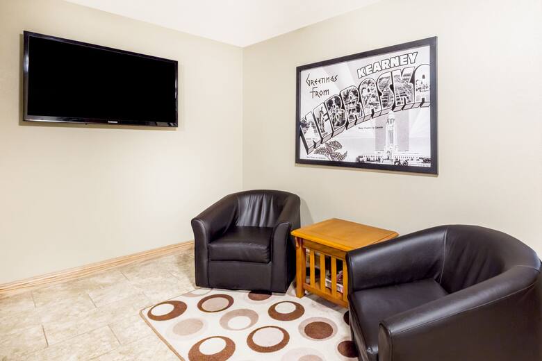 Super 8 Kearney hotel lobby in Kearney, Nebraska