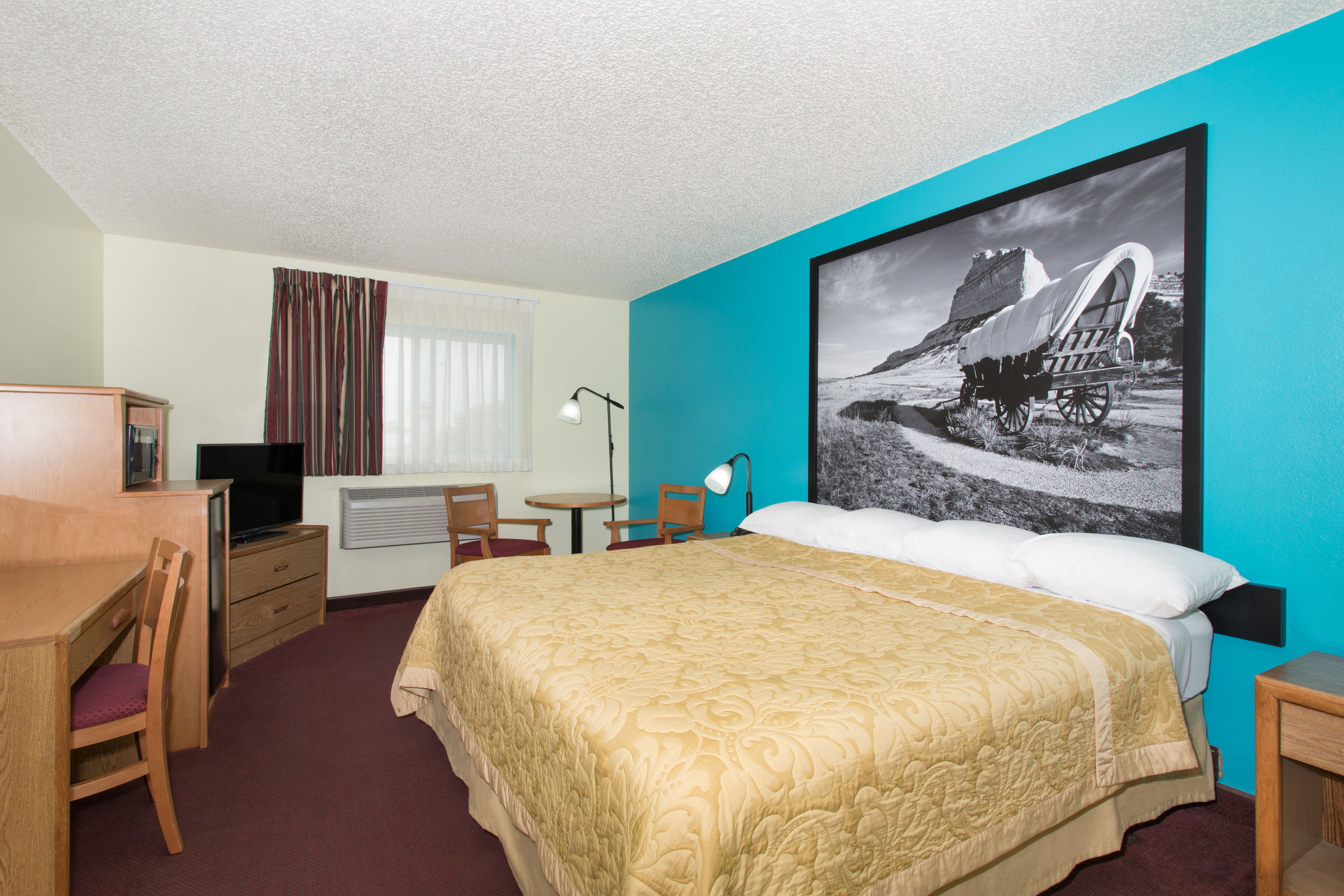 Guest room at the Super 8 by Wyndham Ogallala in Ogallala, Nebraska