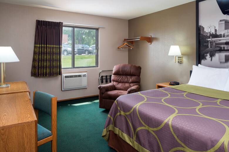 Guest room at the Super 8 Omaha NE in Omaha, Nebraska