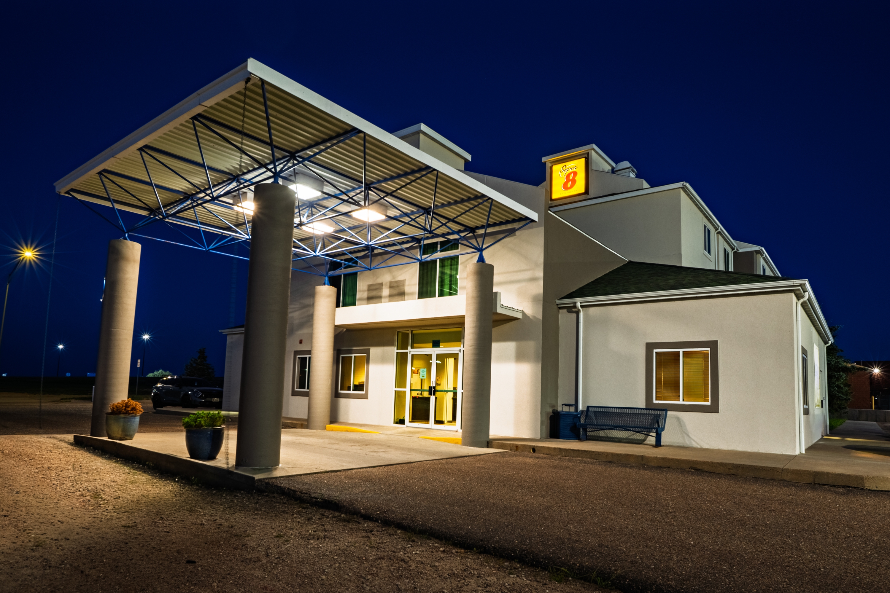 Exterior of Super 8 by Wyndham Sidney NE hotel in Sidney, Nebraska