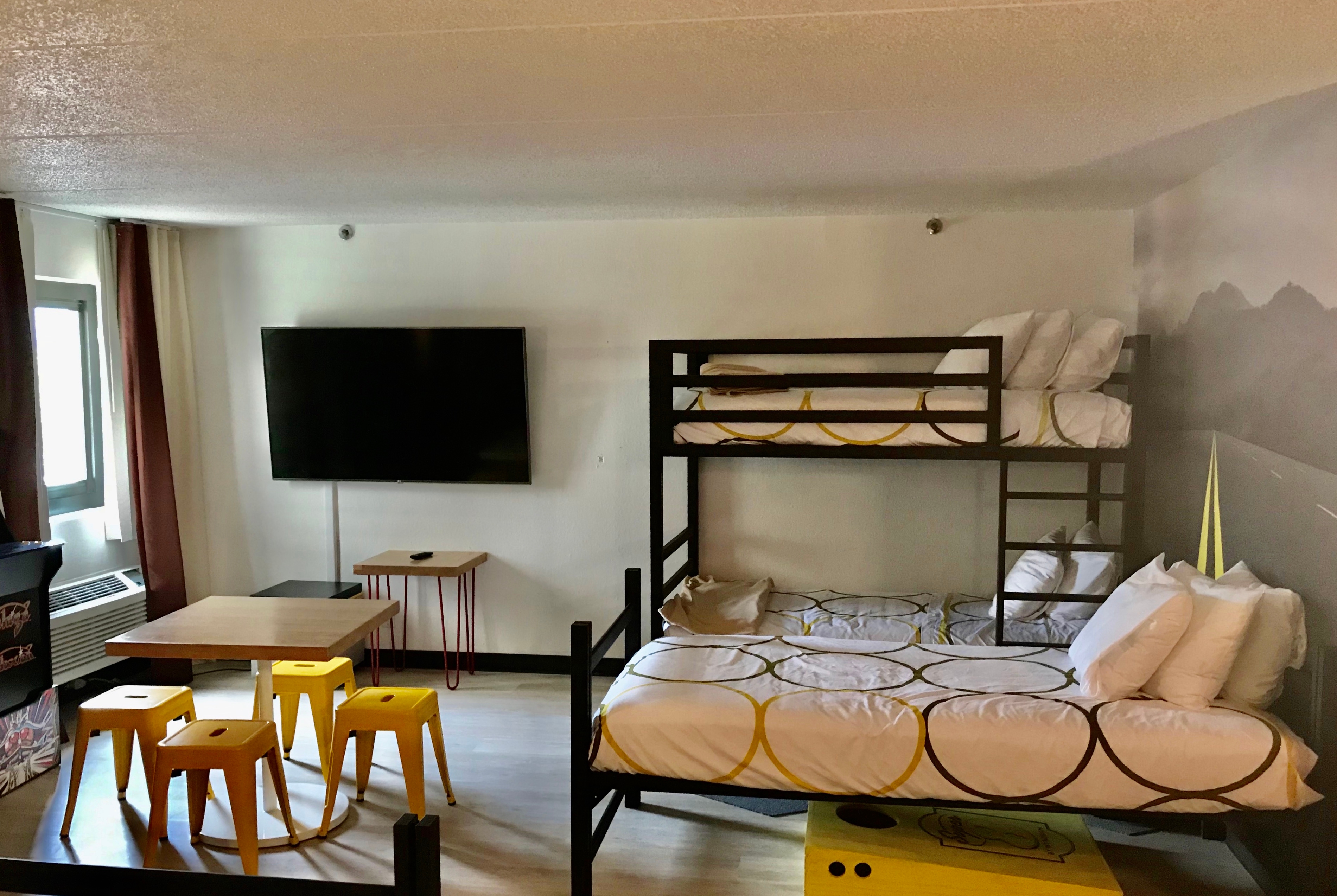 Guest room at the Super 8 by Wyndham Mahwah in Mahwah, New Jersey