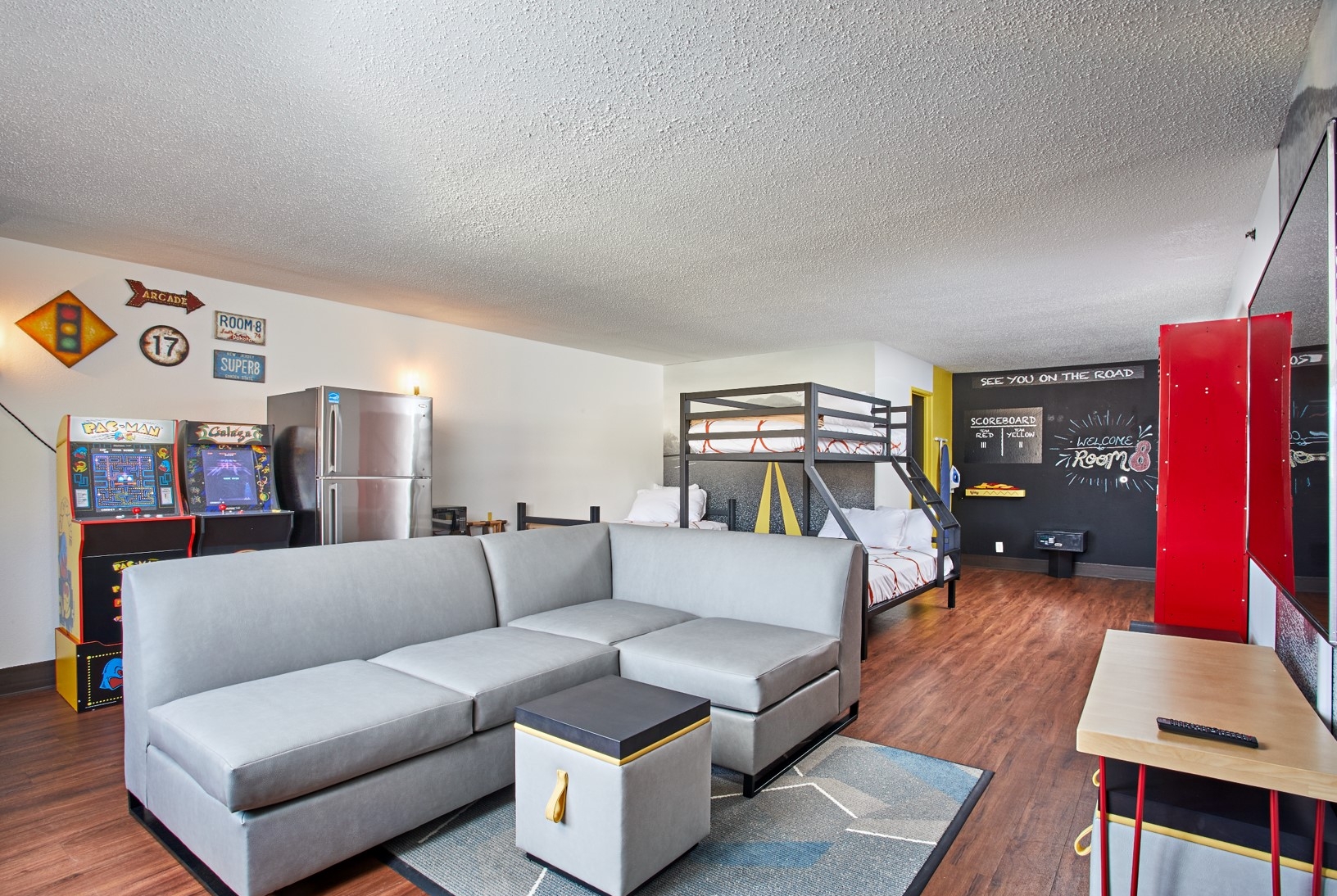 Guest room at the Super 8 by Wyndham Mahwah in Mahwah, New Jersey