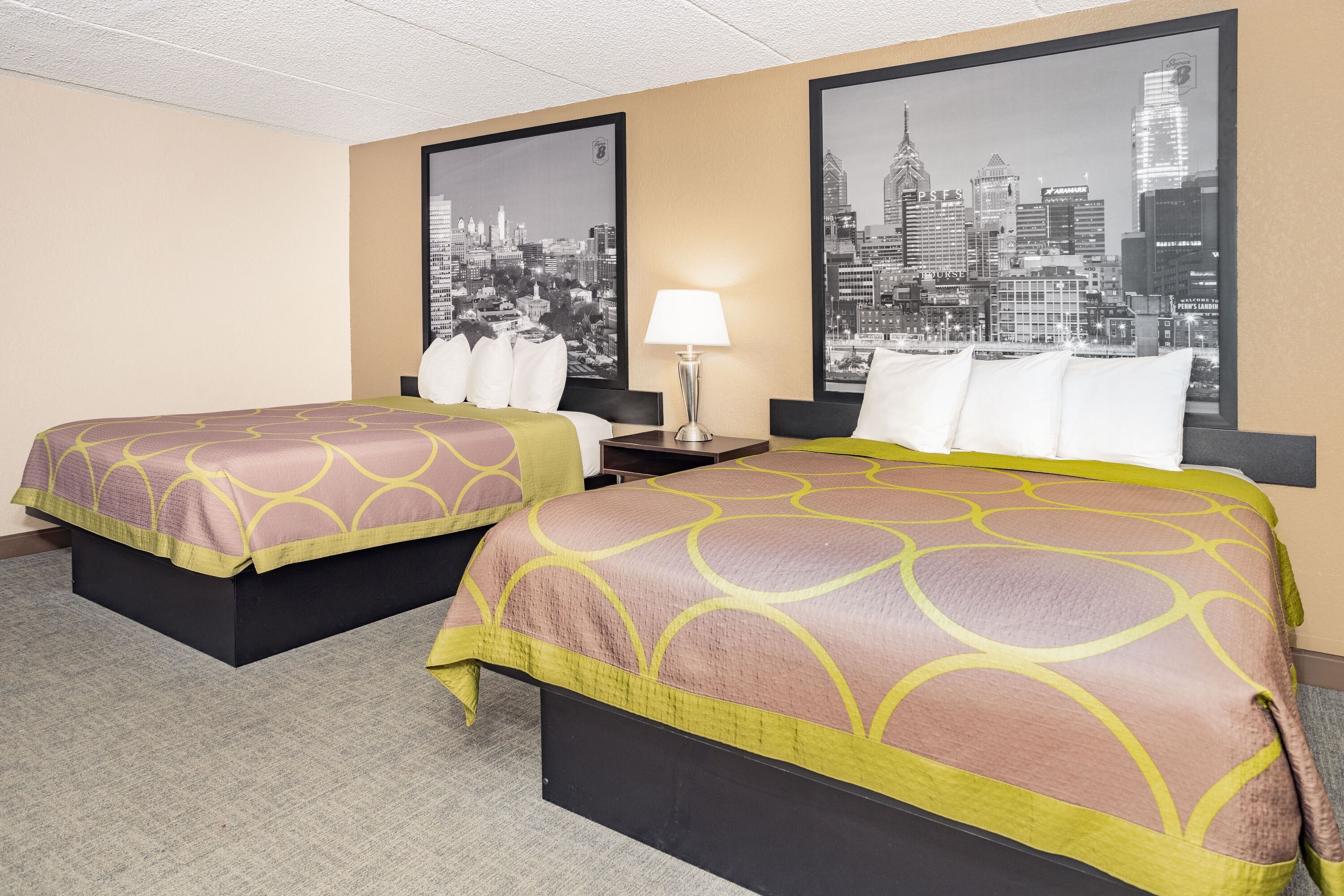 Guest room at the Super 8 by Wyndham Mount Laurel in Mount Laurel, New Jersey