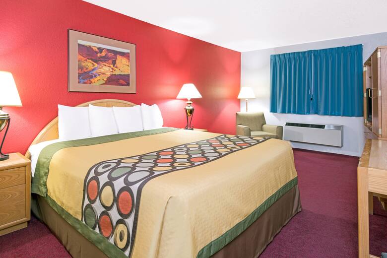 Guest room at the Super 8 Albuquerque/Midtown in Albuquerque, New Mexico