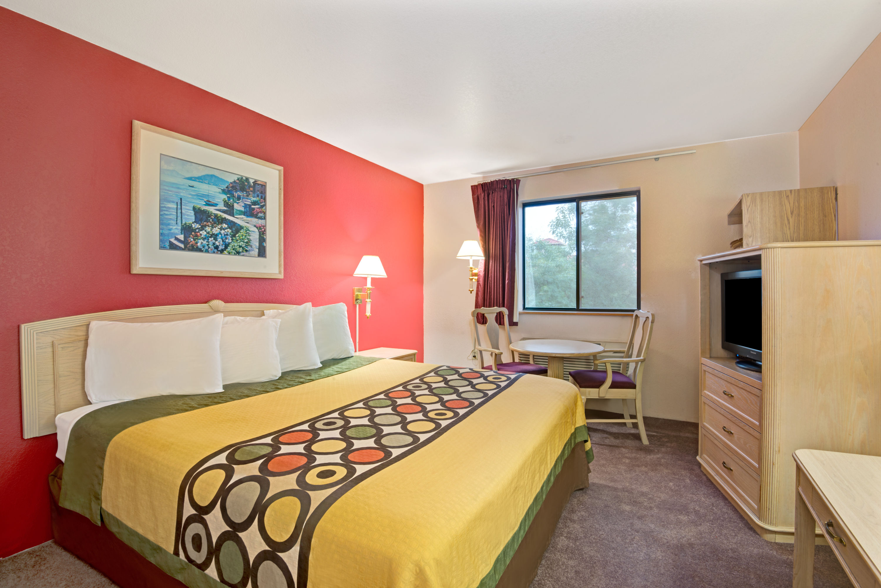 Guest room at the Super 8 by Wyndham Albuquerque West/Coors Blvd in Albuquerque, New Mexico