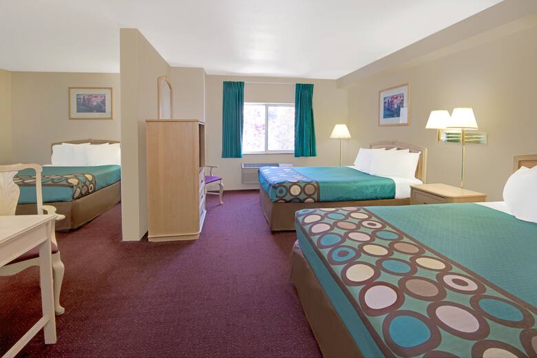 Guest room at the Super 8 Albuquerque East in Albuquerque, New Mexico