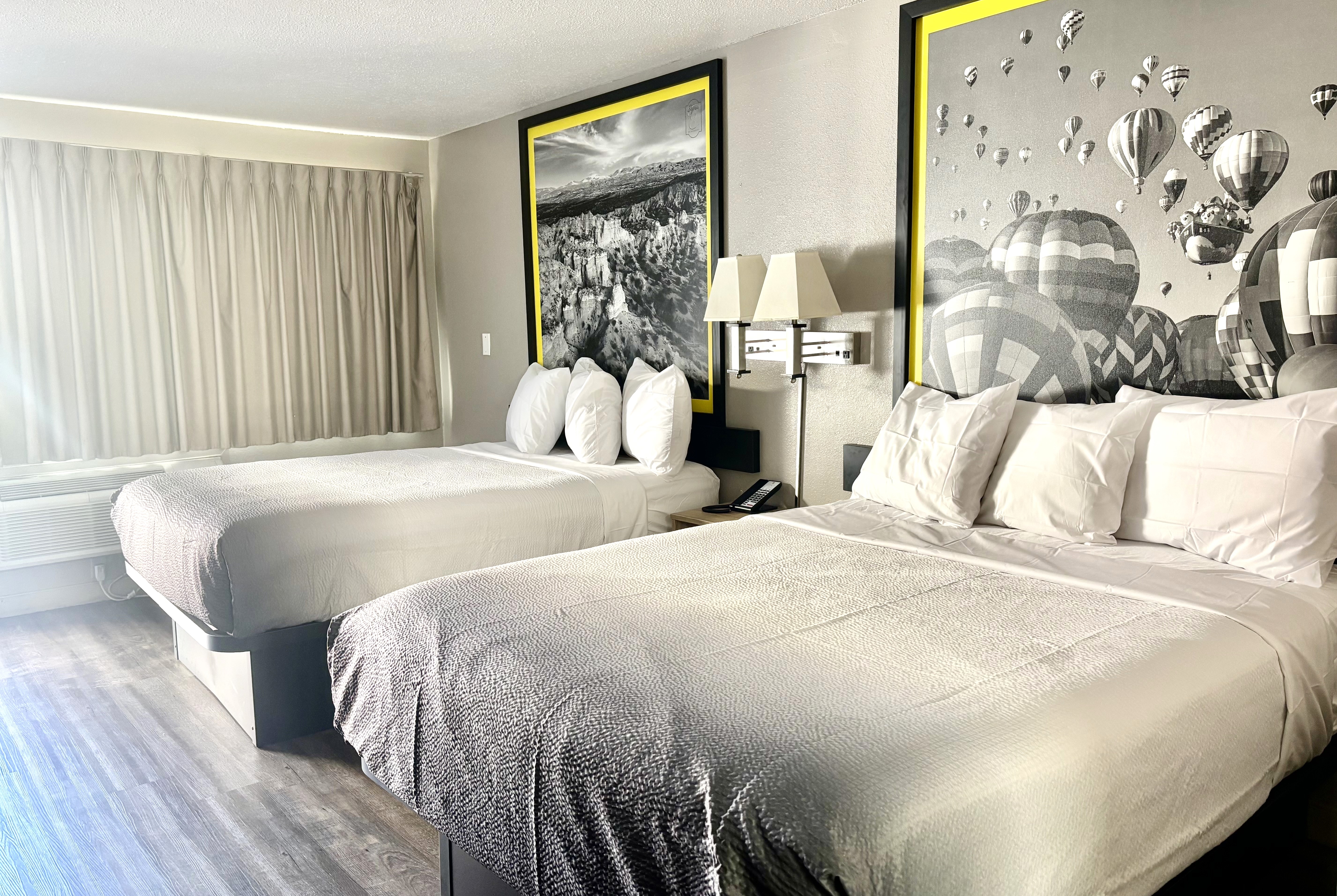 Guest room at the Super 8 by Wyndham Albuquerque Downtown in Albuquerque, New Mexico