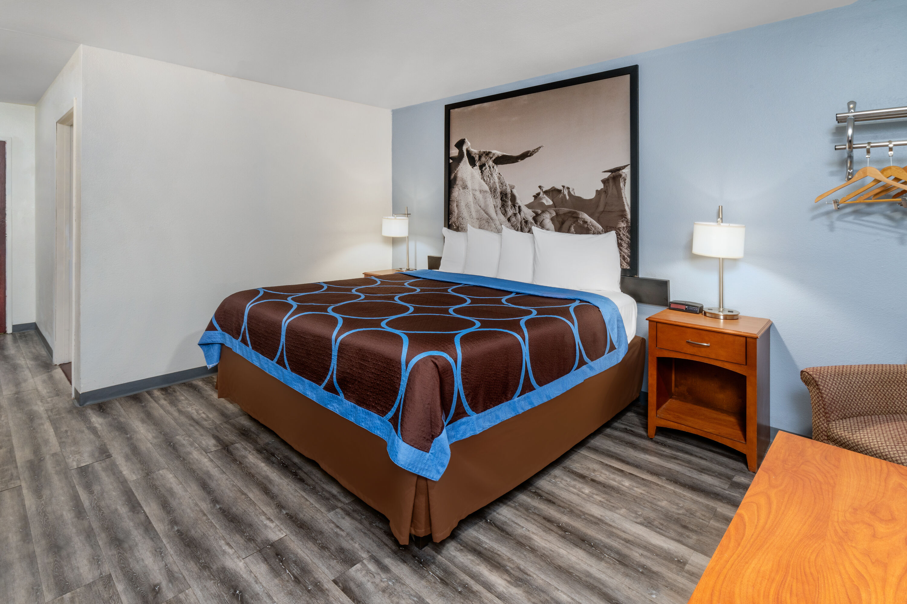 Guest room at the Super 8 by Wyndham Clayton in Clayton, New Mexico