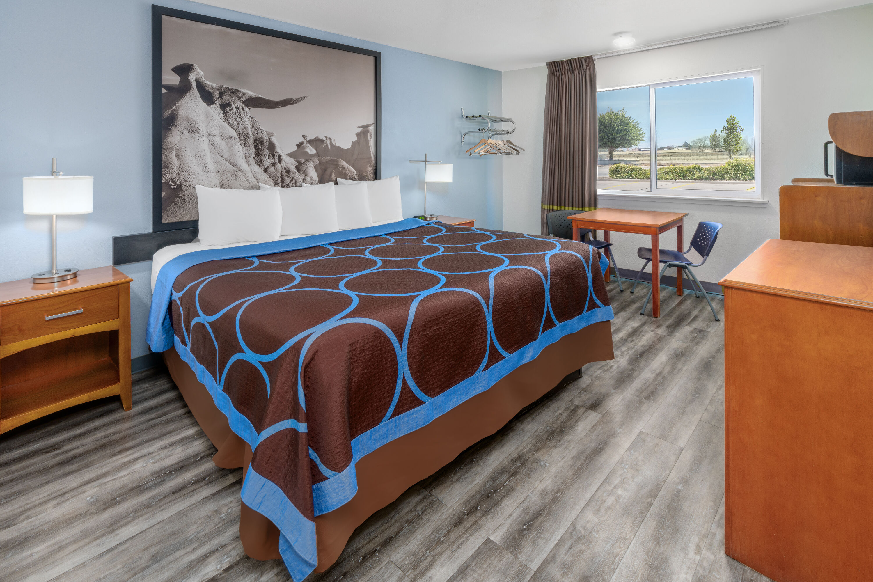 Guest room at the Super 8 by Wyndham Clayton in Clayton, New Mexico