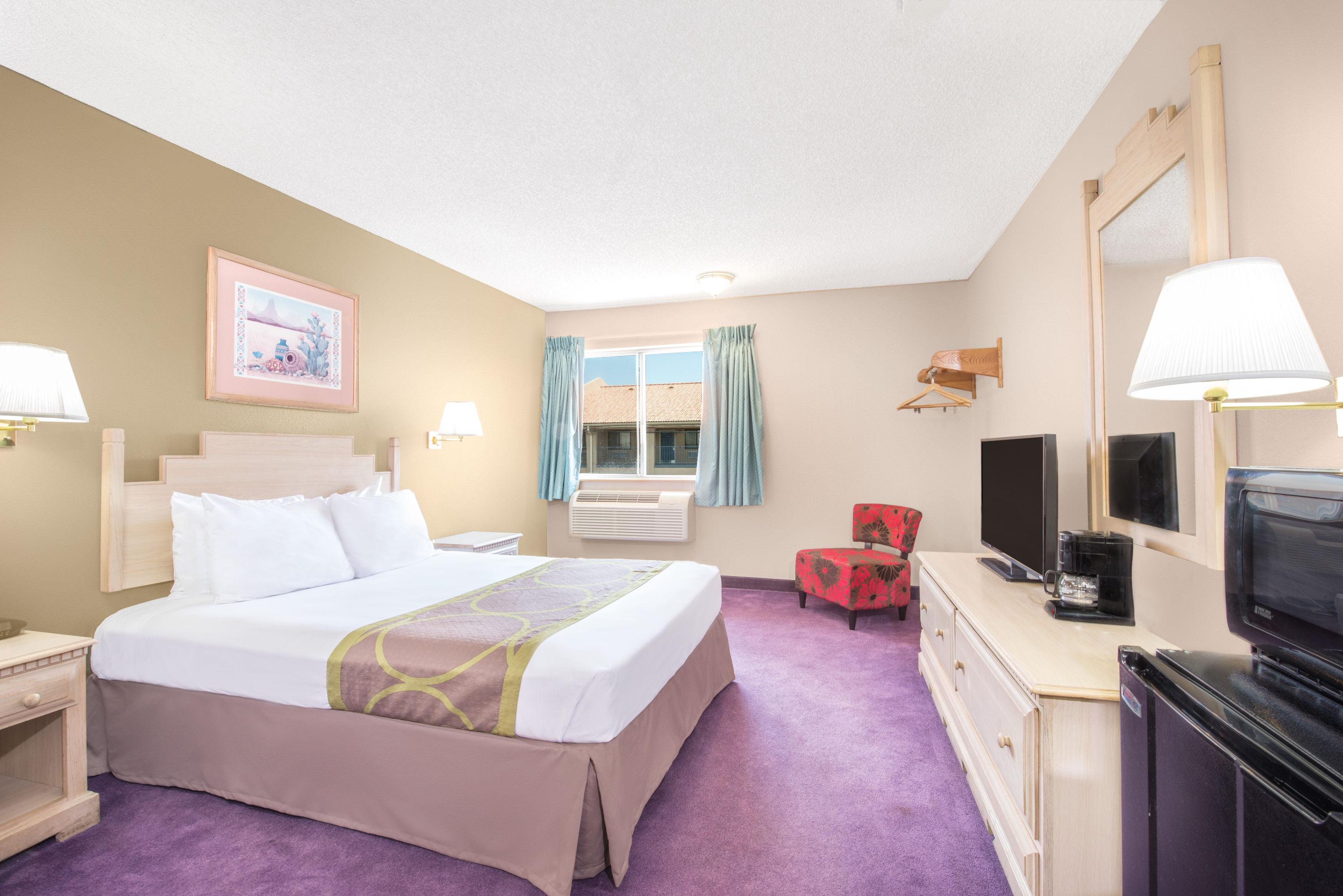 Guest room at the Super 8 by Wyndham Grants in Grants, New Mexico