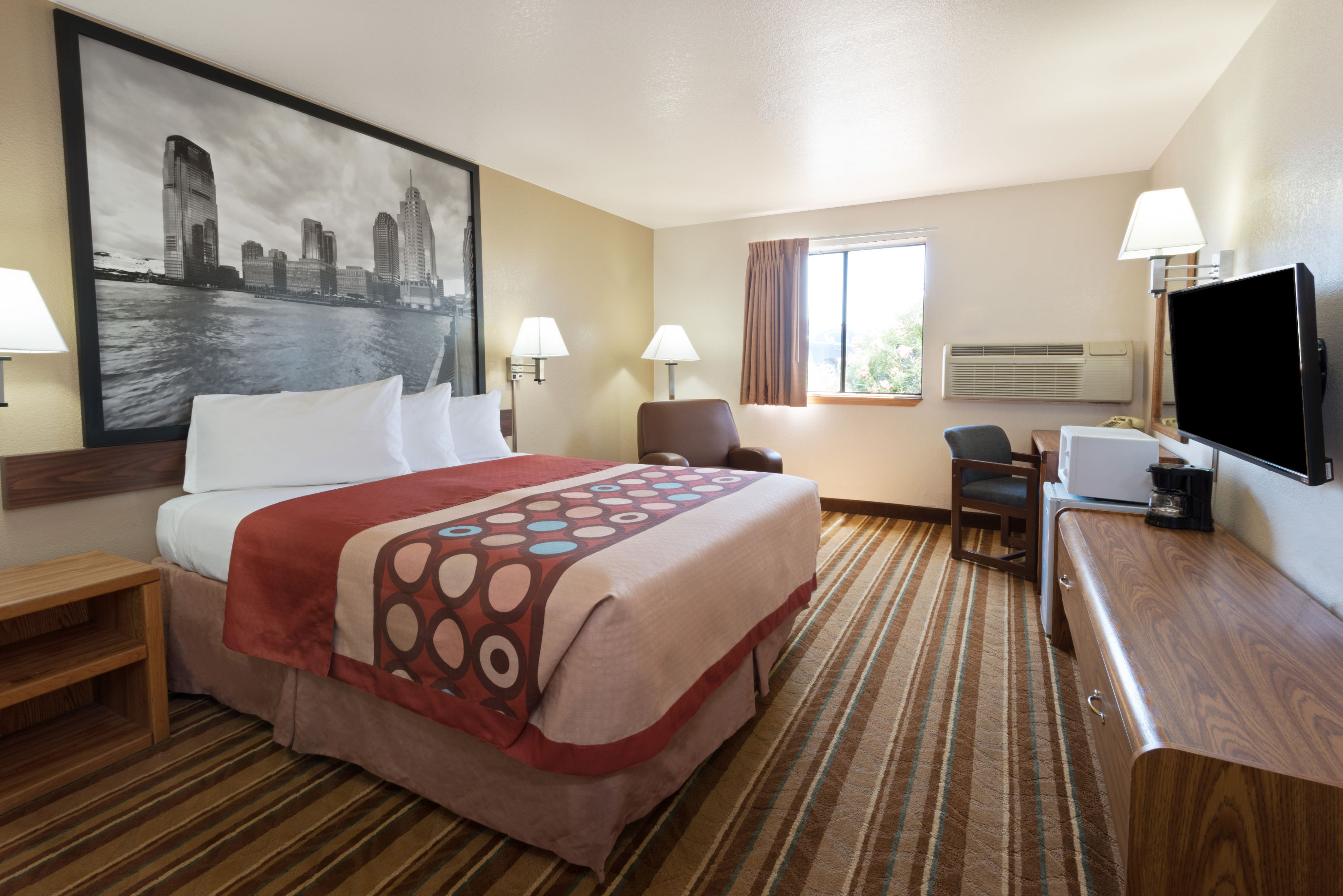 Guest room at the Super 8 by Wyndham Las Cruces/White Sands Area in Las Cruces, New Mexico