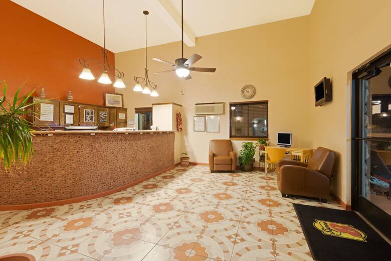 Super 8 Las Cruces/White Sands Area hotel lobby in Las Cruces, New Mexico