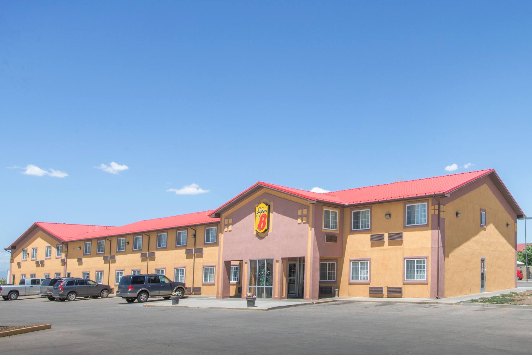 Exterior of Super 8 Moriarty hotel in Moriarty, New Mexico Exterior of Super 8 Moriarty hotel in Moriarty, New Mexico