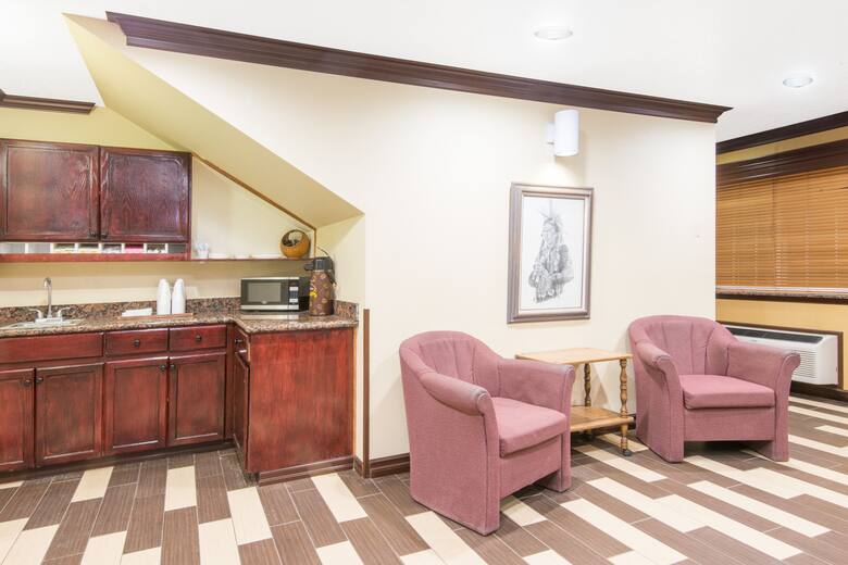Super 8 Moriarty hotel lobby in Moriarty, New Mexico