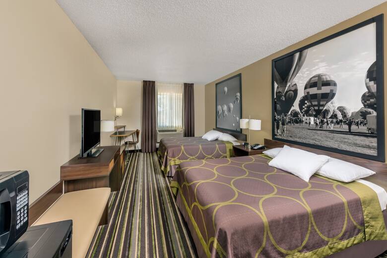 Guest room at the Super 8 Roswell in Roswell, New Mexico