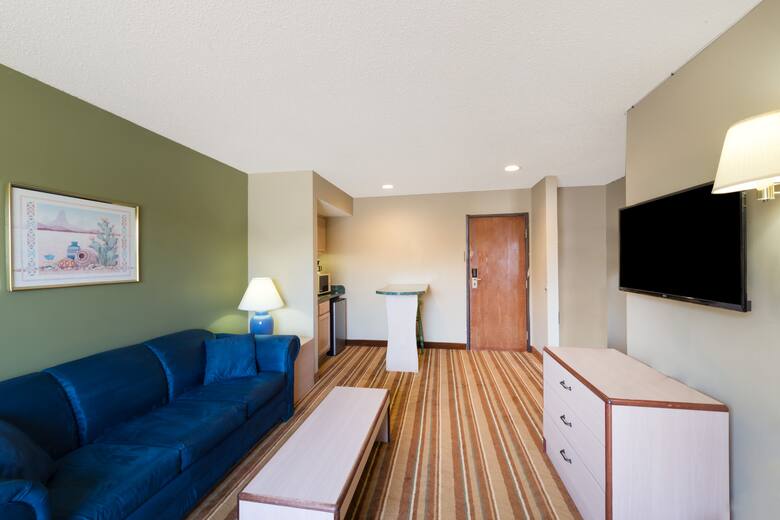 Guest room at the Super 8 Socorro in Socorro, New Mexico