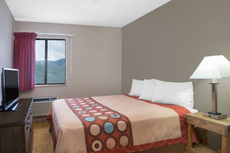 Guest room at the Super 8 Taos in Taos, New Mexico