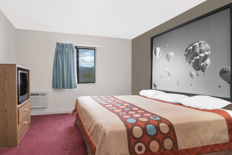 Guest room at the Super 8 Taos in Taos, New Mexico