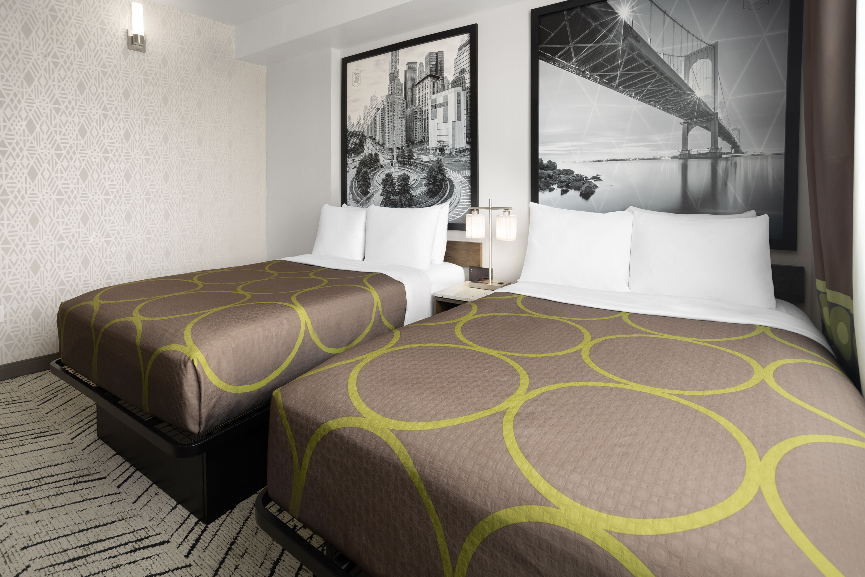 Guest room at the Super 8 by Wyndham Bronx Near Stadium in Bronx, New York