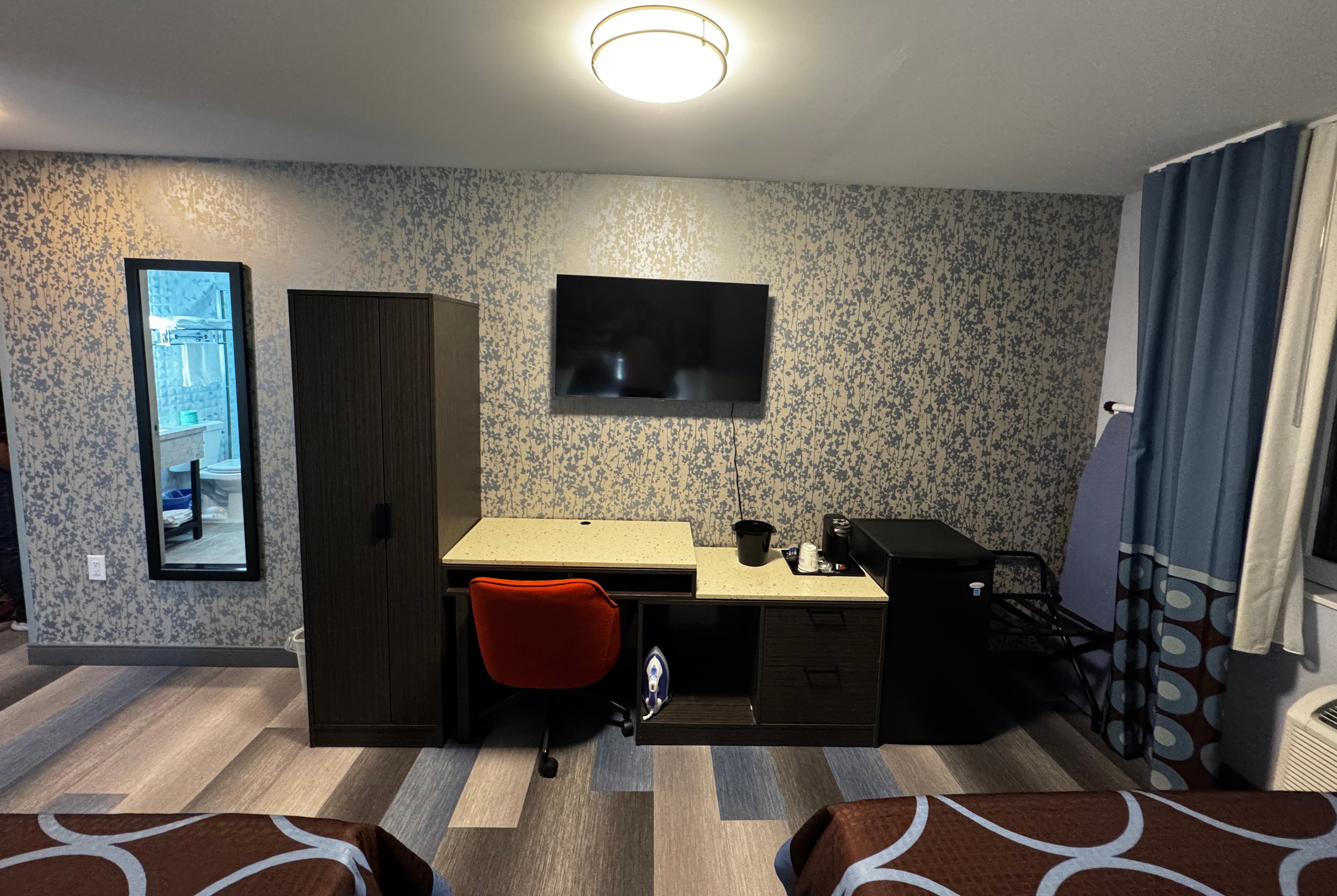 Guest room at the Super 8 by Wyndham Brooklyn Fulton Street/Broadway Junction in Brooklyn, New York