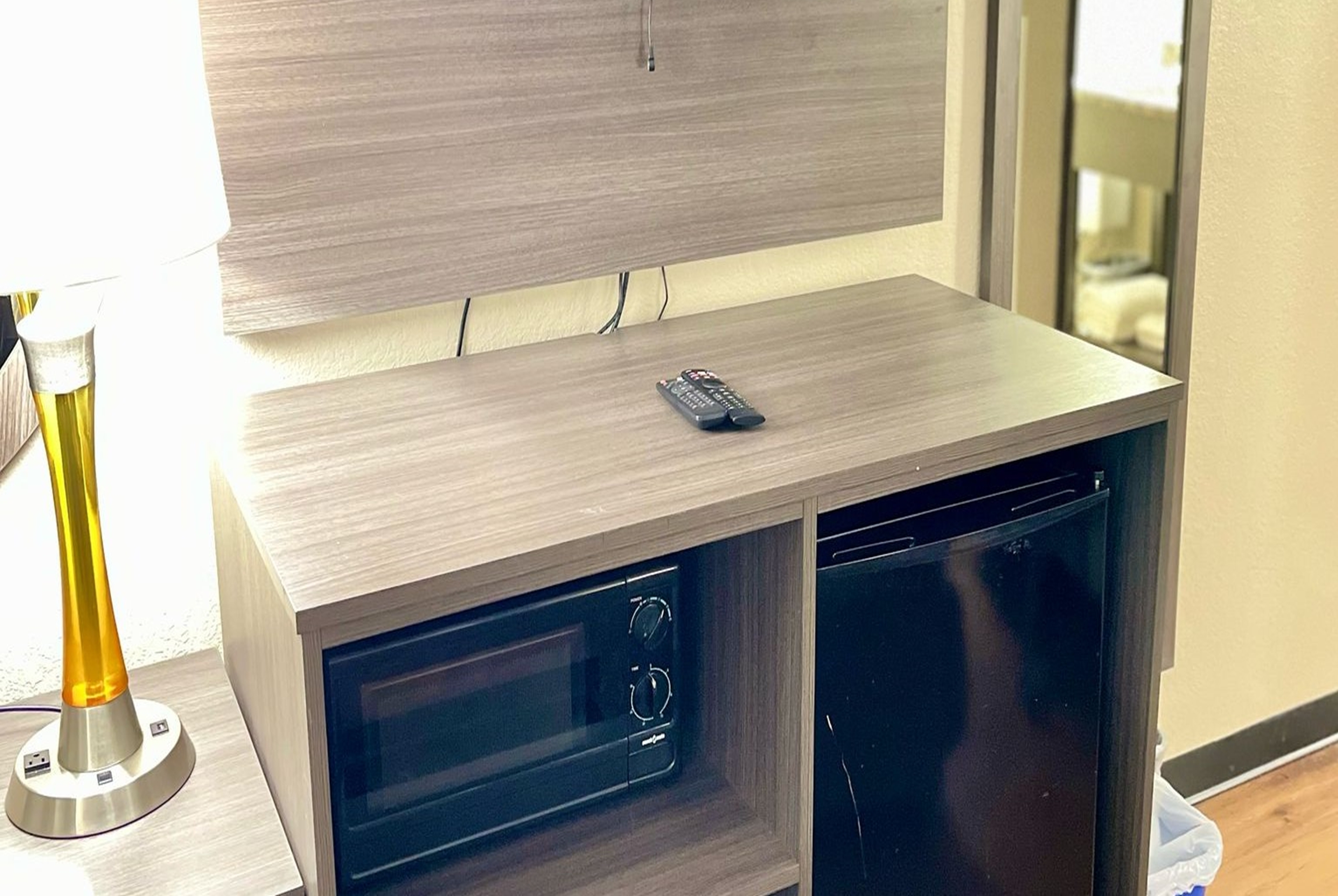 Guest room at the Super 8 by Wyndham Ithaca in Ithaca, New York