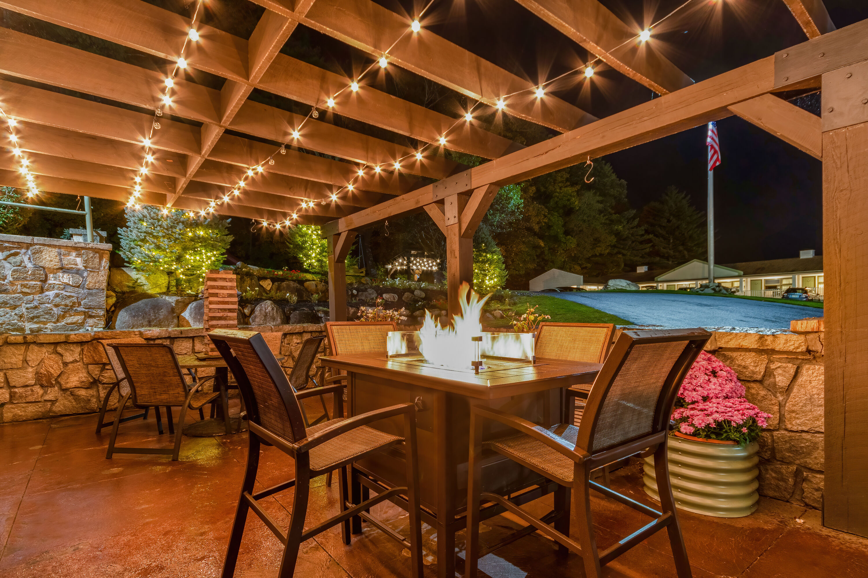 Firepit at Super 8 by Wyndham Lake George/Downtown in Lake George, New York