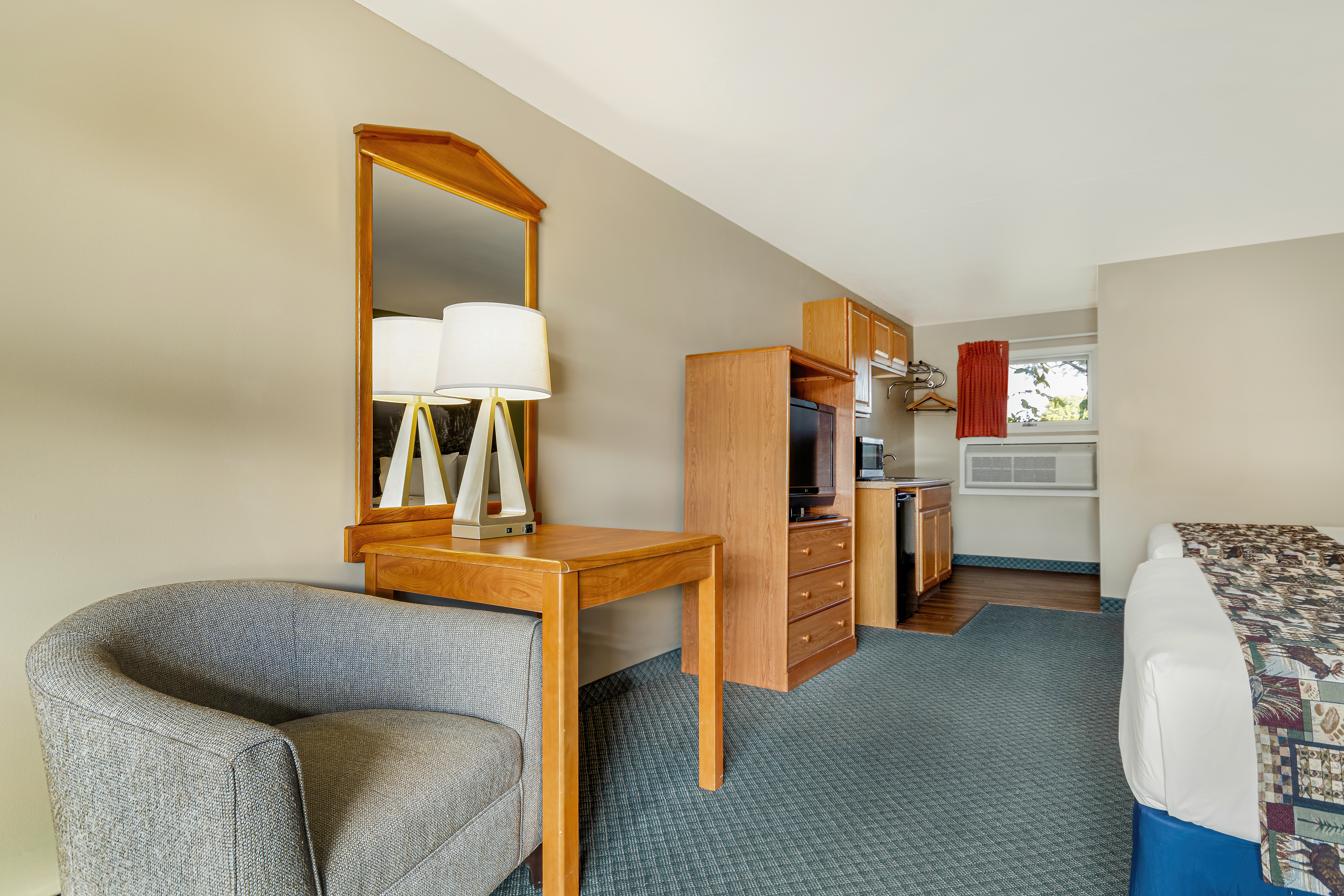 Guest room at the Super 8 by Wyndham Lake George/Downtown in Lake George, New York