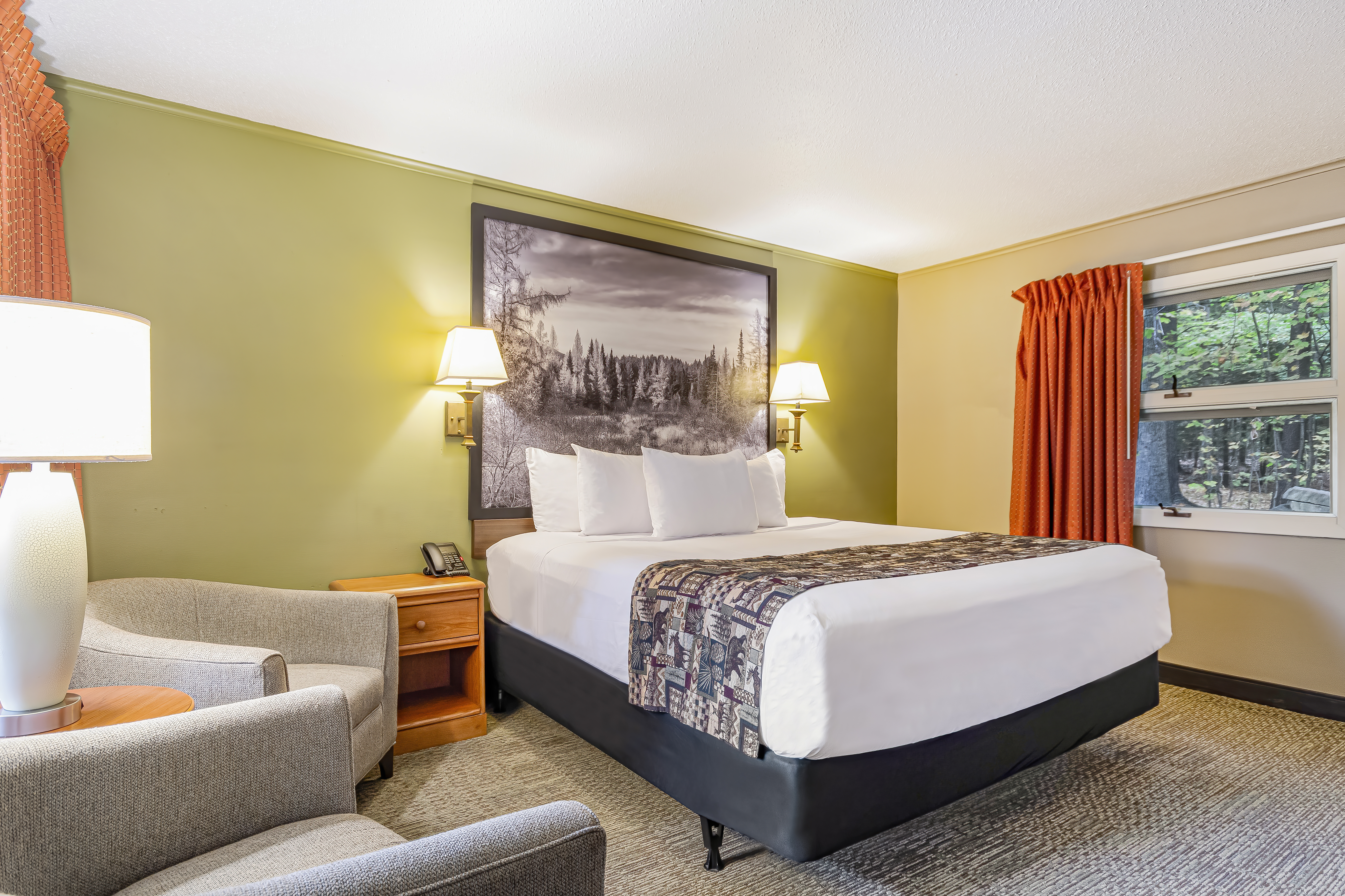 Guest room at the Super 8 by Wyndham Lake George/Downtown in Lake George, New York