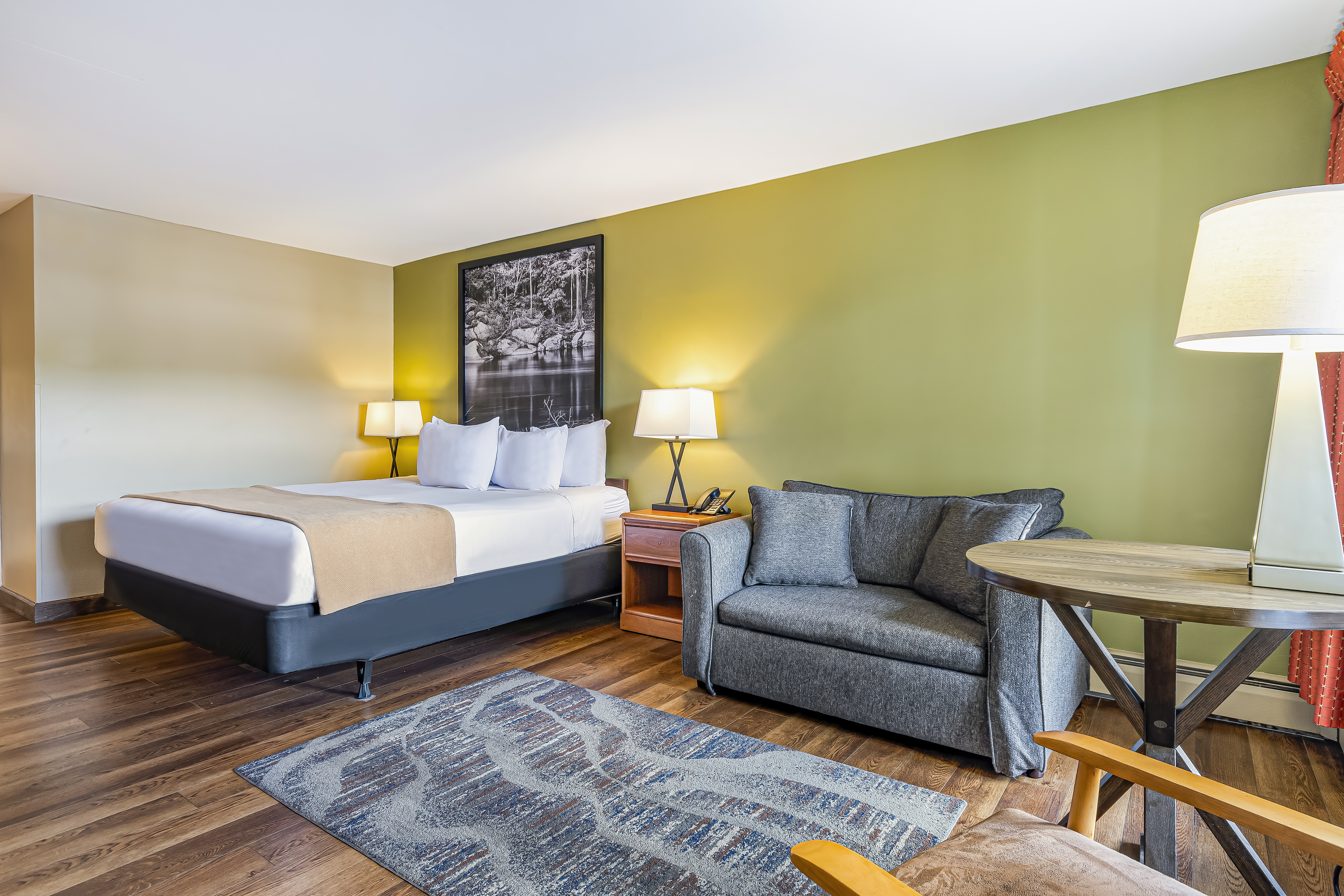 Guest room at the Super 8 by Wyndham Lake George/Downtown in Lake George, New York