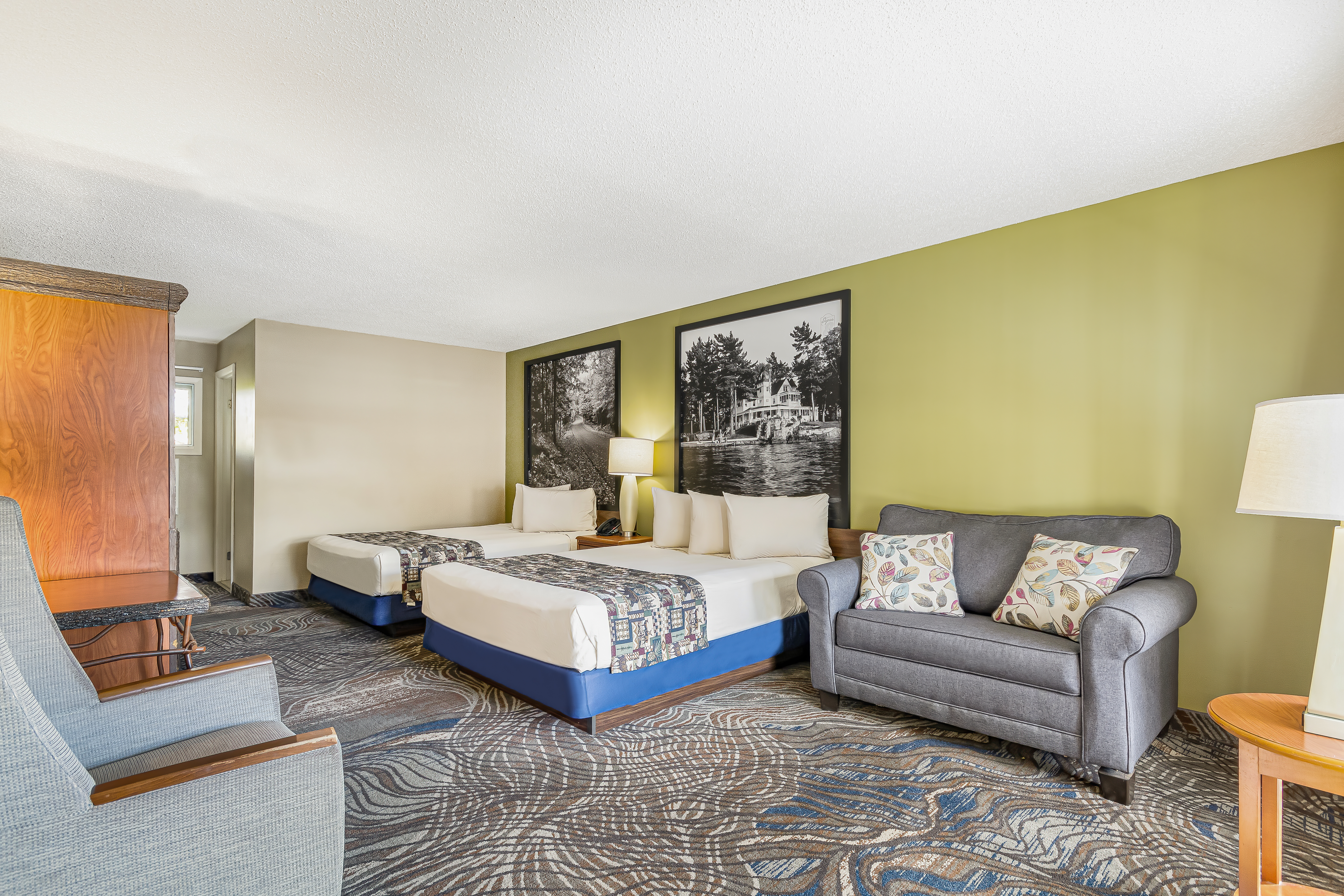 Guest room at the Super 8 by Wyndham Lake George/Downtown in Lake George, New York