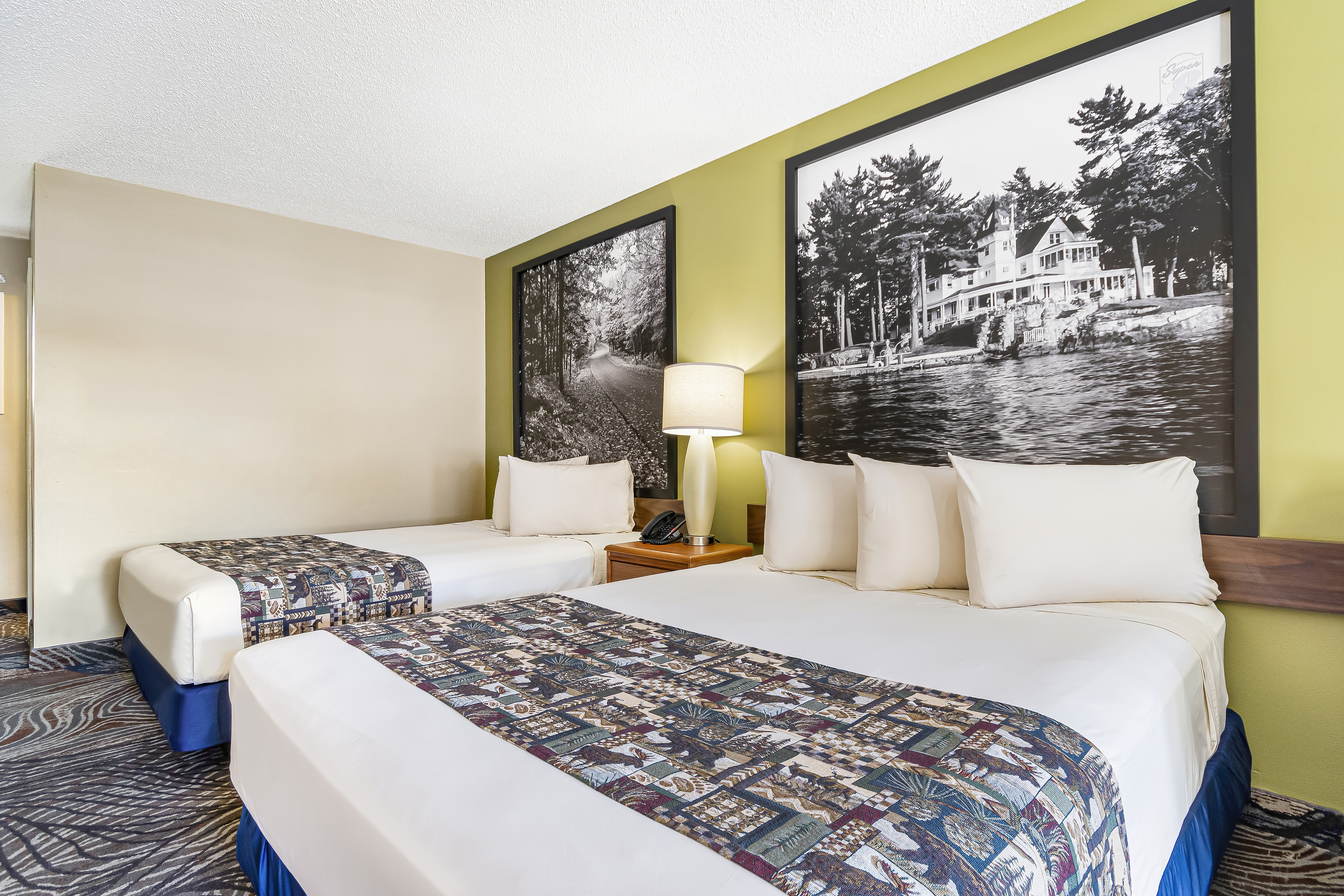 Guest room at the Super 8 by Wyndham Lake George/Downtown in Lake George, New York