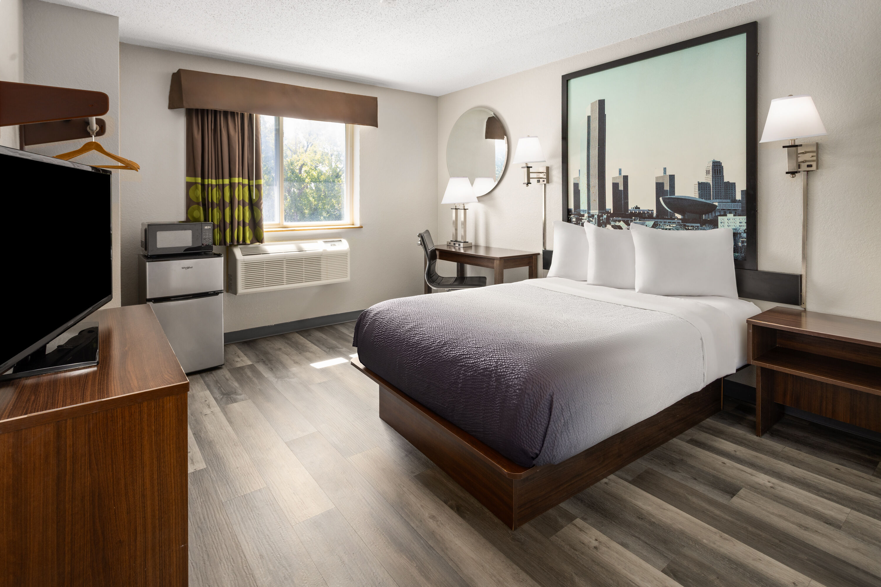 Guest room at the Super 8 by Wyndham Latham/Albany Airport in Latham, New York