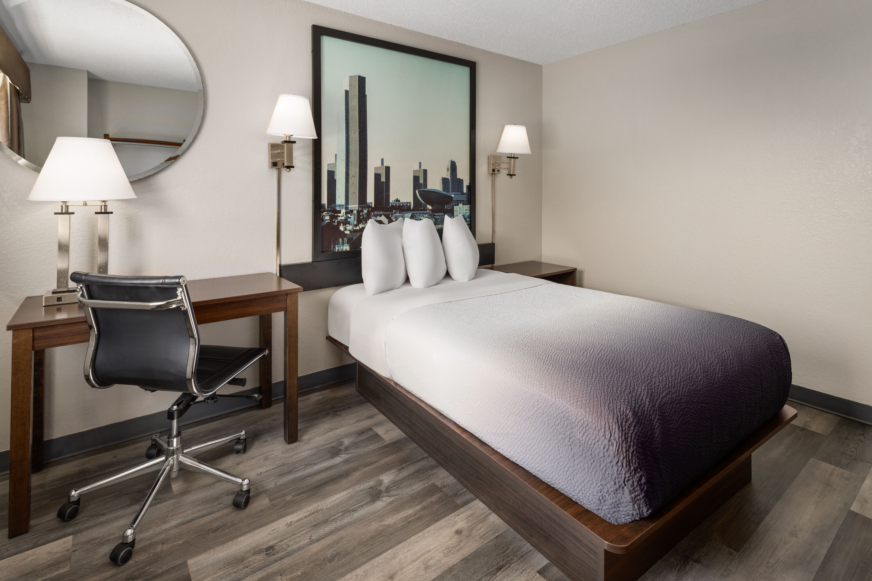 Guest room at the Super 8 by Wyndham Latham/Albany Airport in Latham, New York