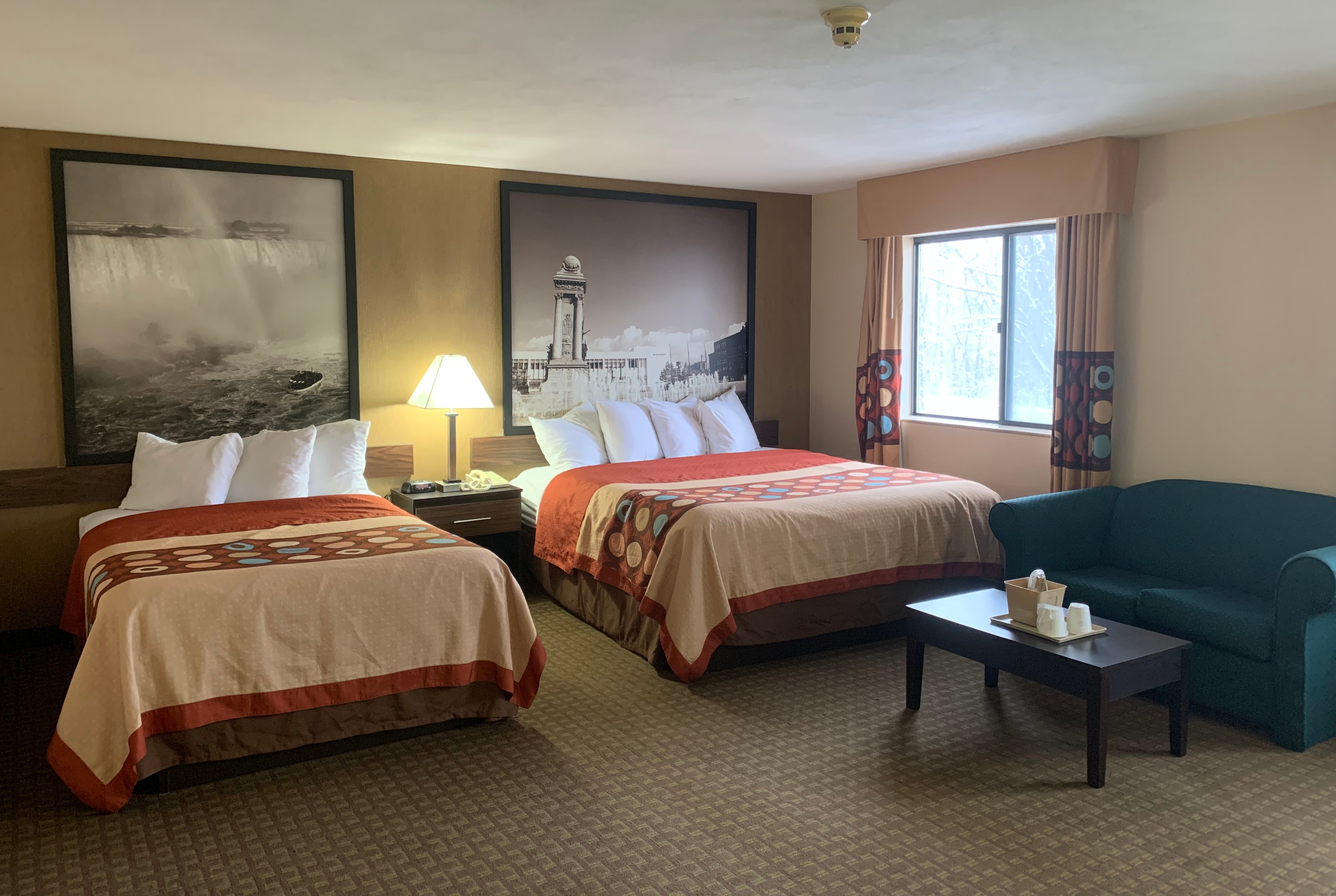 Guest room at the Super 8 by Wyndham Liverpool/Clay/Syracuse Area in Liverpool, New York