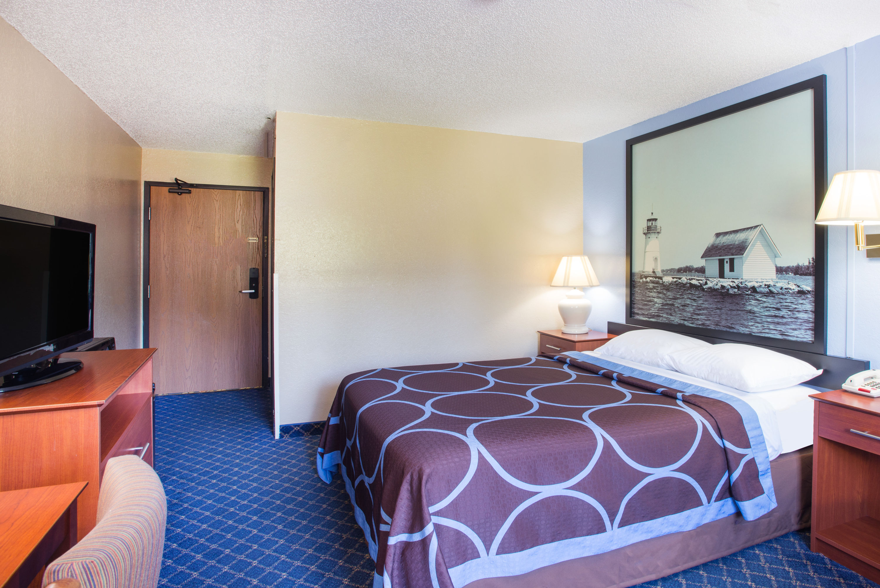 Guest room at the Super 8 by Wyndham Massena NY in Massena, New York