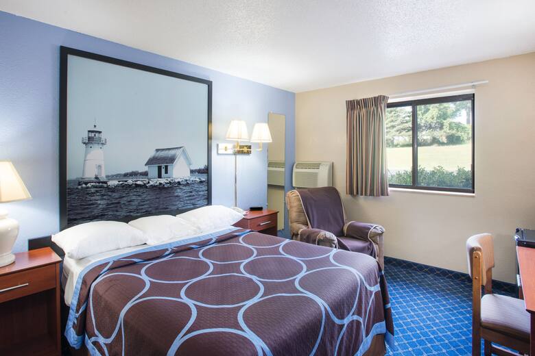 Guest room at the Super 8 Massena NY in Massena, New York