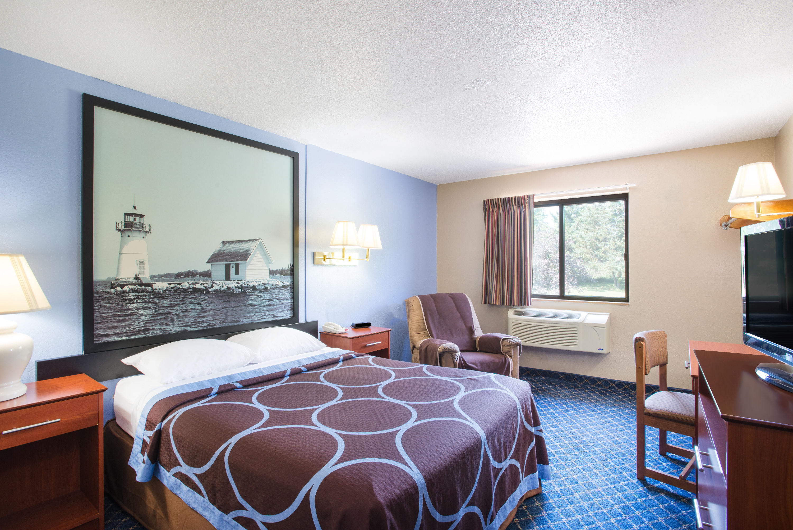 Guest room at the Super 8 by Wyndham Massena NY in Massena, New York