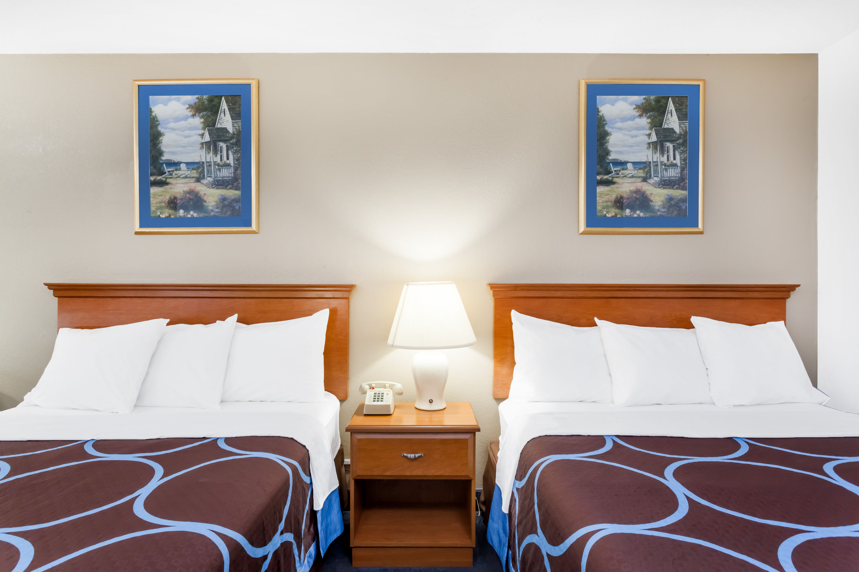 Guest room at the Super 8 by Wyndham Montgomery Maybrook in Montgomery, New York