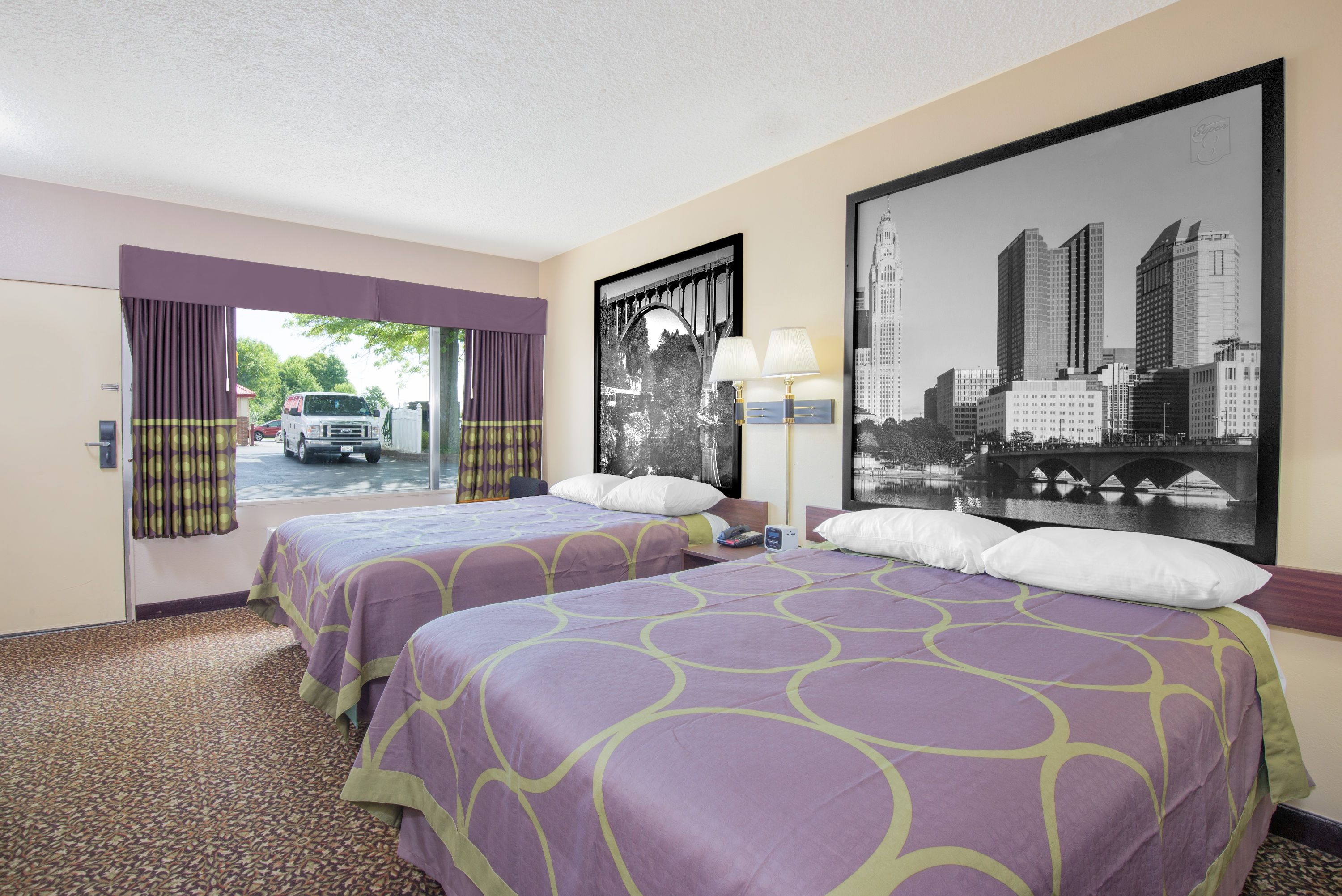 Guest room at the Super 8 by Wyndham Ashland in Ashland, Ohio